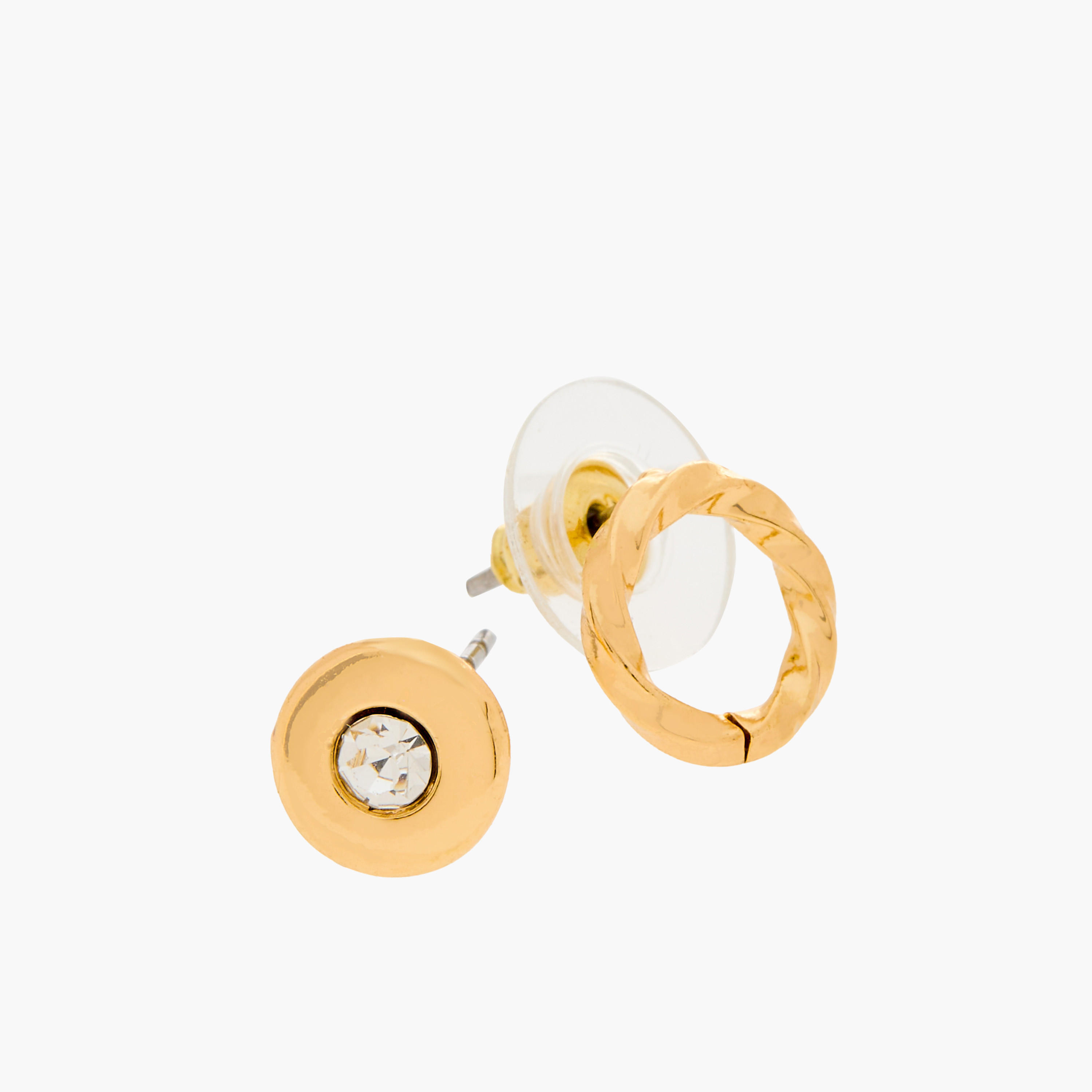 حلقان متنوعة بمكبس إغلاق خلفي - طقم 6 أزواج-women-watchesandjewellery-jewellery-earrings-image-5