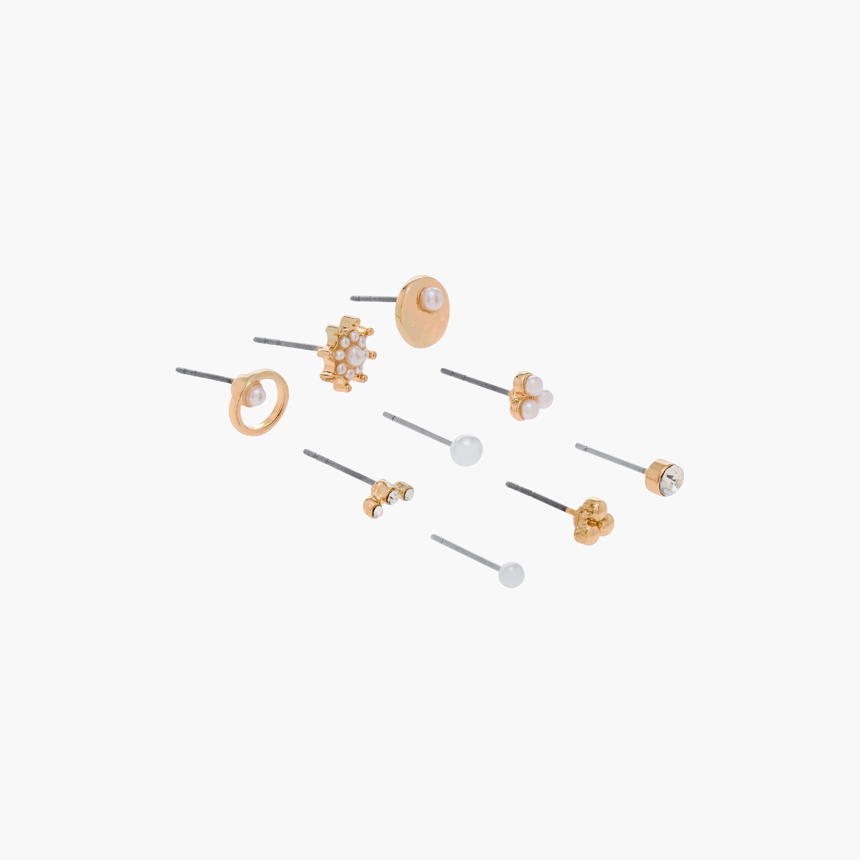 Embellished Stud Earrings with Pushback Closure - Set of 9-women-watchesandjewellery-jewellery-earrings-image-3