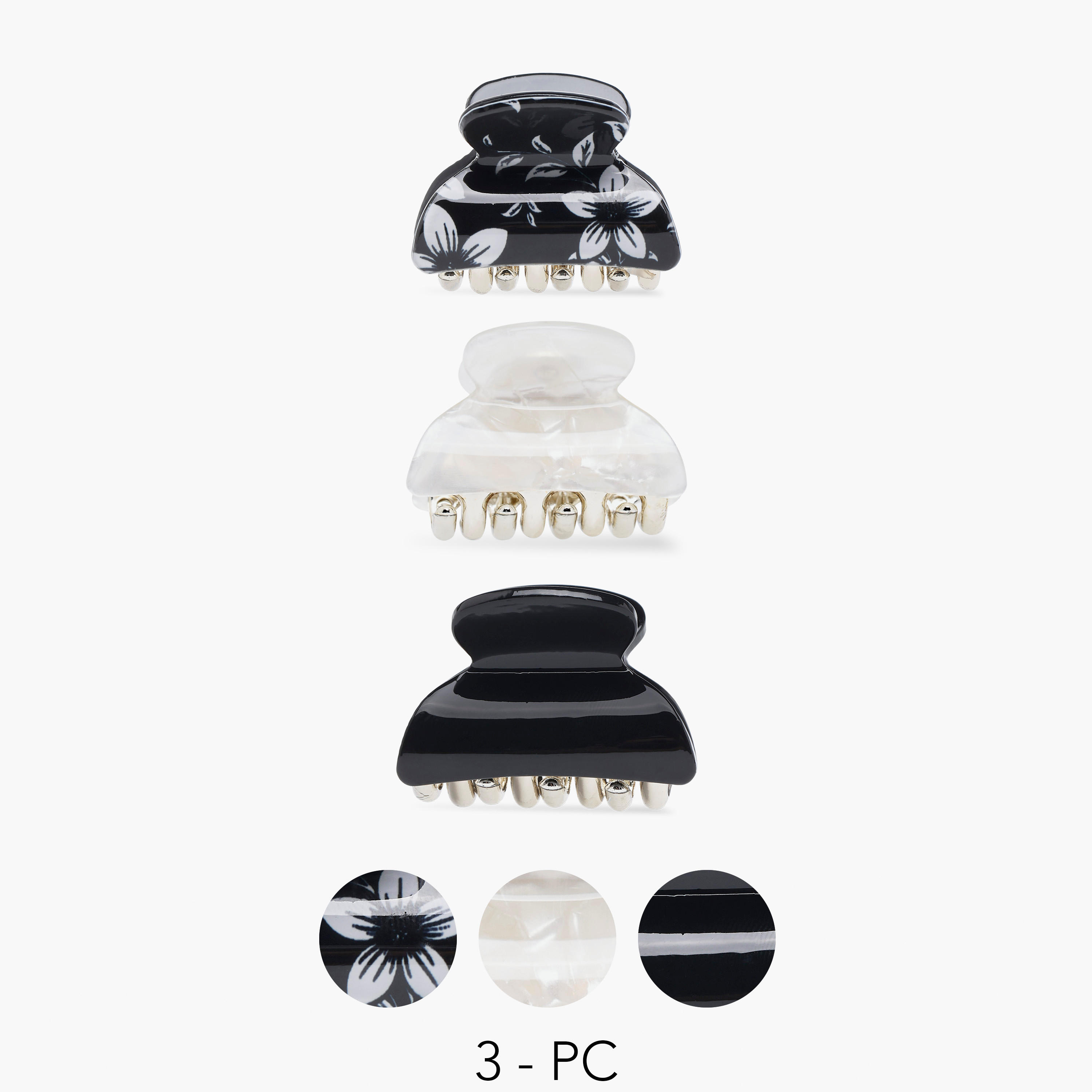 Assorted Hair Clamp - Set of 3-women-hairaccessories-clamps-image-1