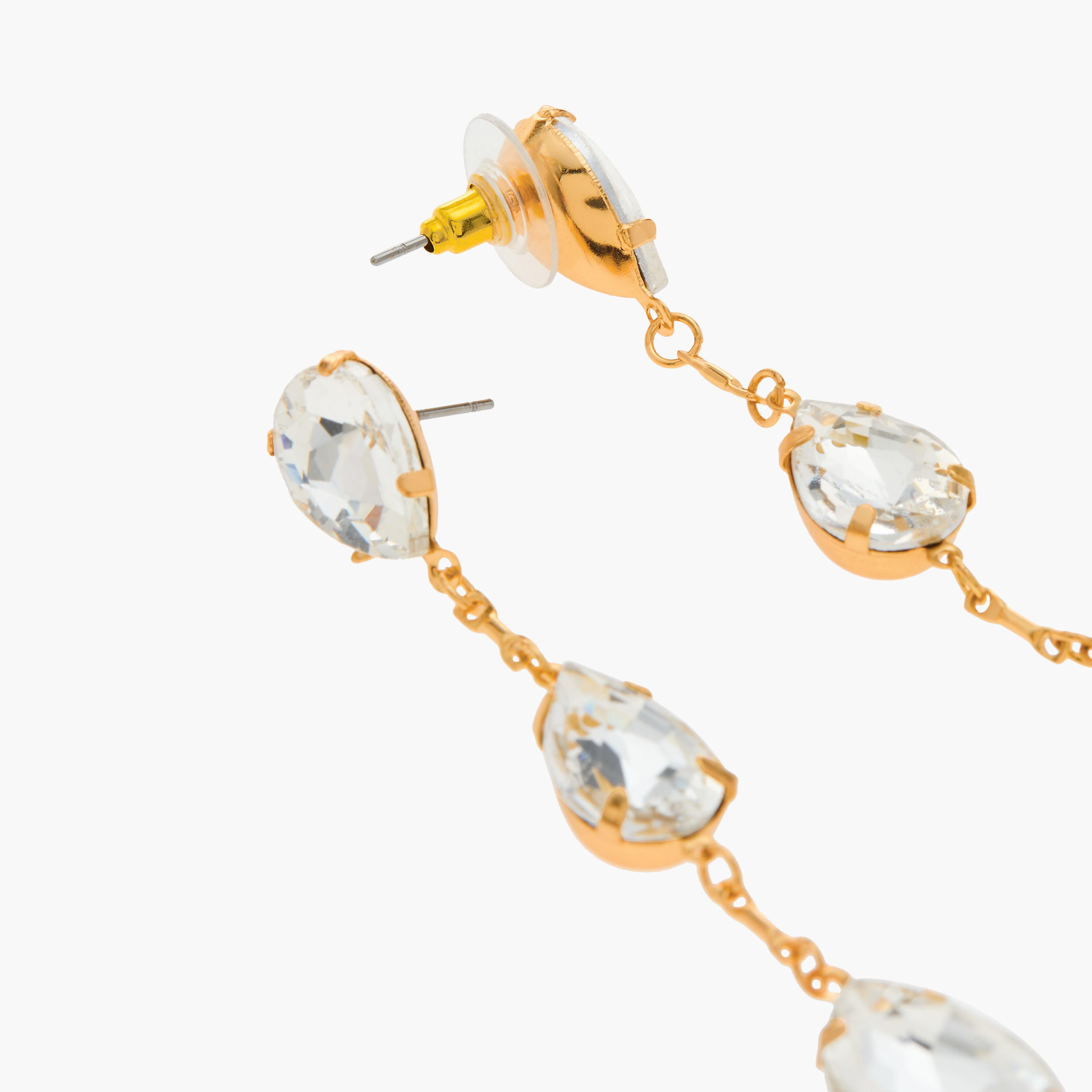 حلقان متدليّة مرصّعة بمكبس إغلاق خلفي-women-watchesandjewellery-jewellery-earrings-image-5