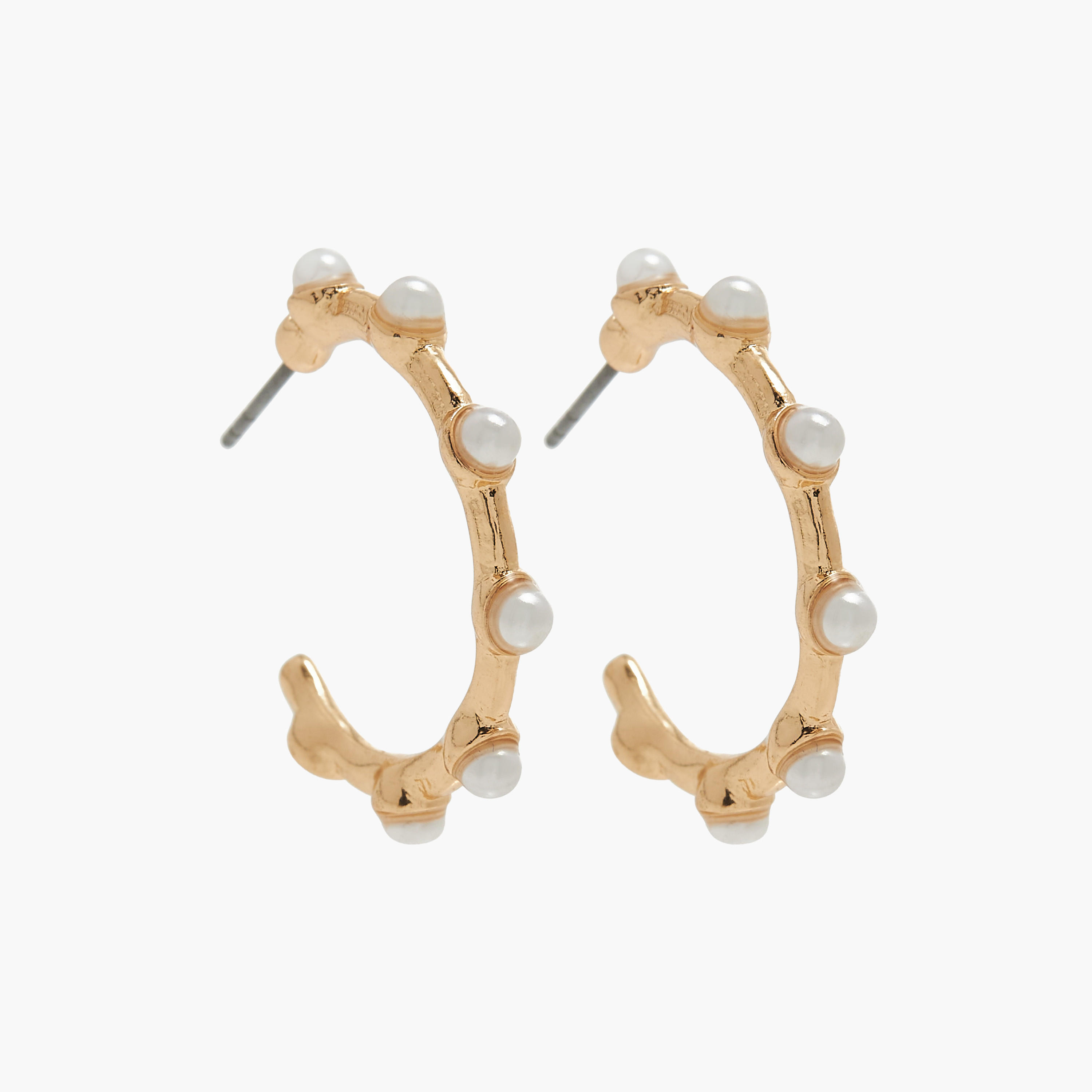 حلقان طوق مزينة باللؤلؤ بمكبس إغلاق خلفي - طقم من 3-women-watchesandjewellery-jewellery-earrings-image-2