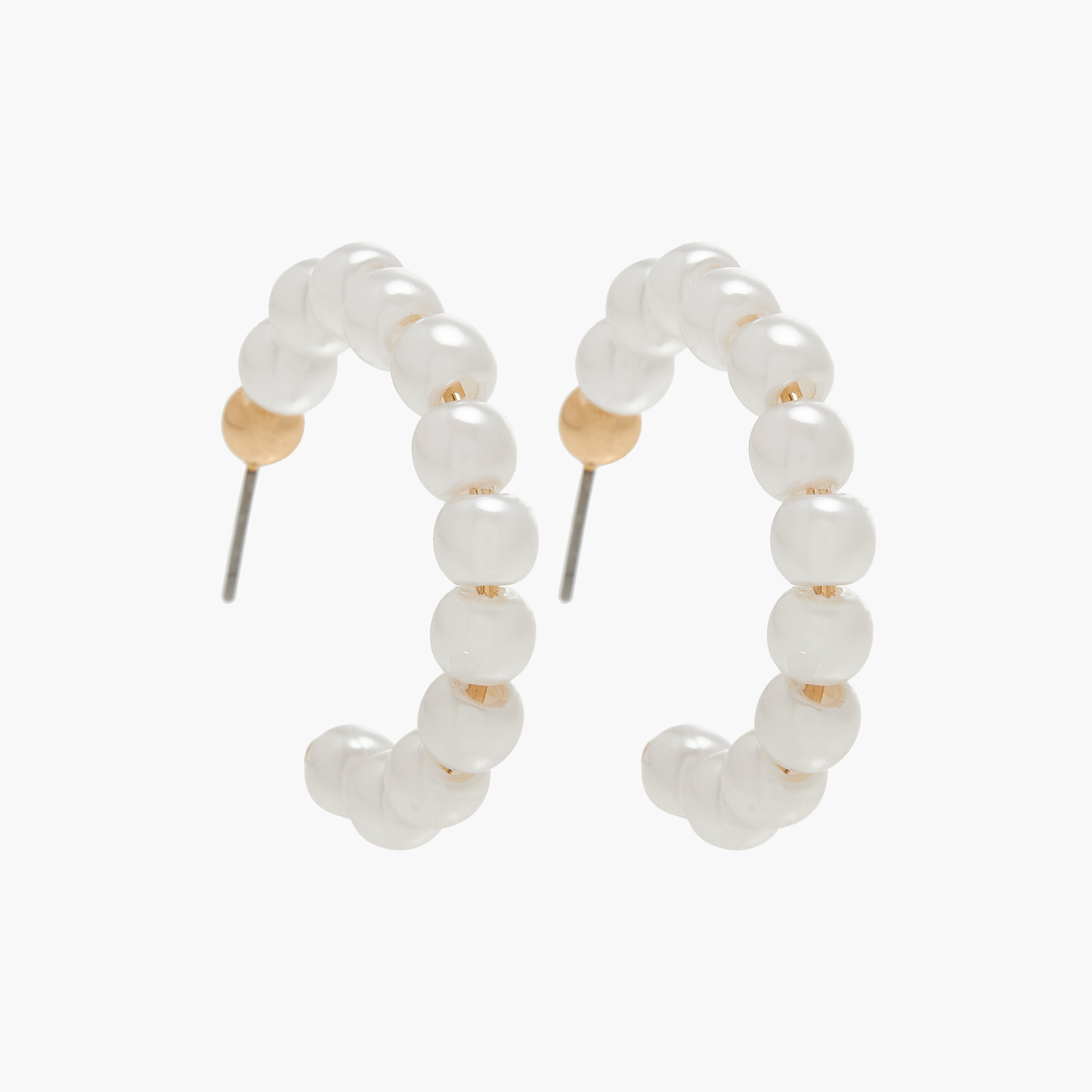 حلقان طوق مزينة باللؤلؤ بمكبس إغلاق خلفي - طقم من 3-women-watchesandjewellery-jewellery-earrings-image-4