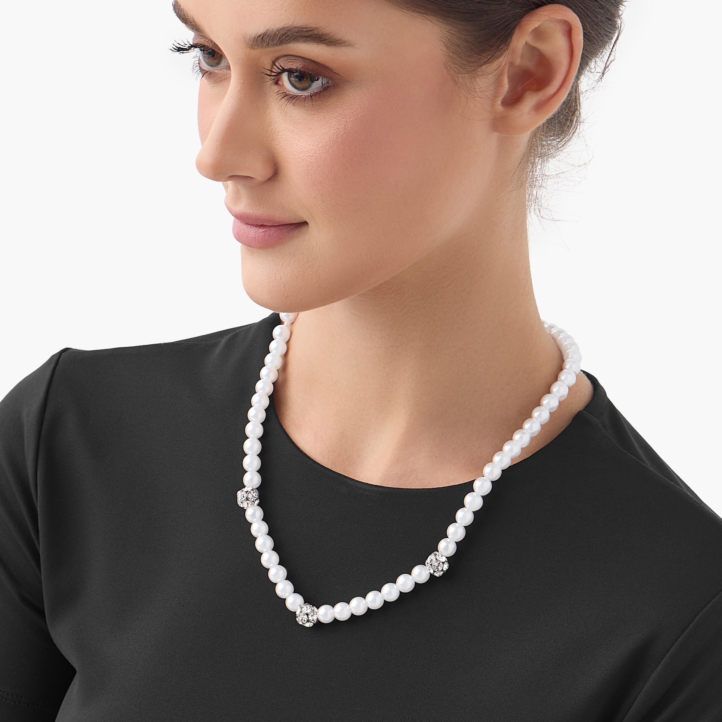 عقد مزين بالؤلؤ بمشبك إغلاق-women-watchesandjewellery-jewellery-necklacesandpendants-image-2