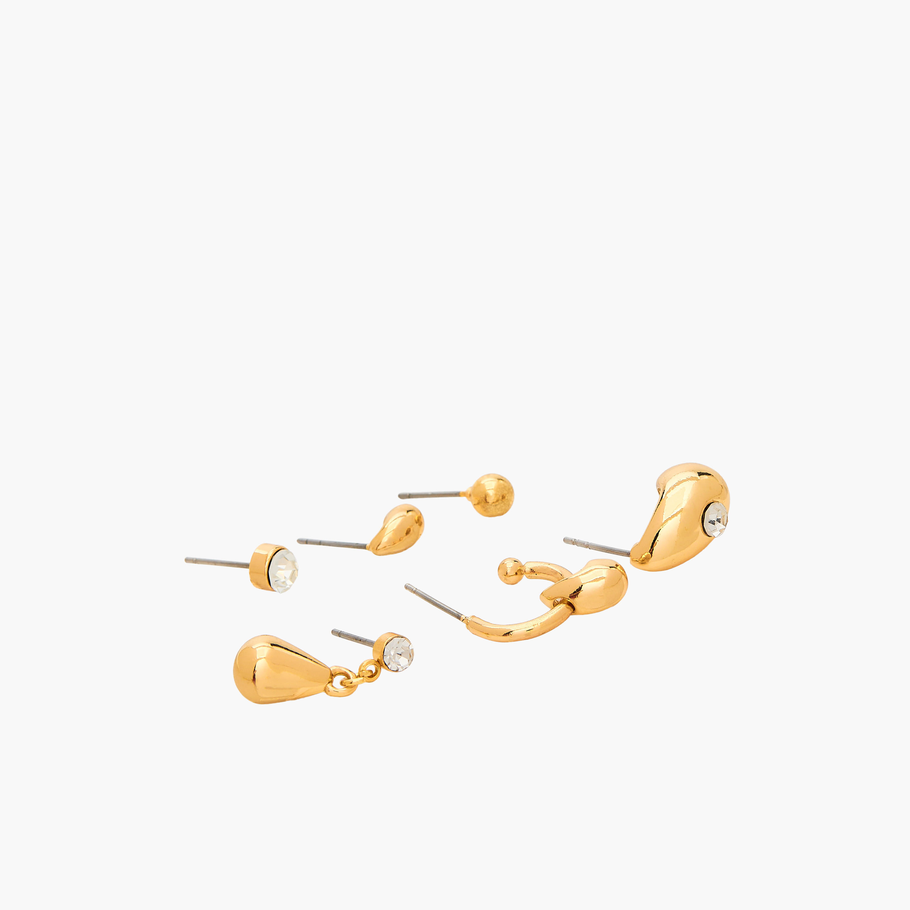 حلقان مزينة بمكبس إغلاق خلفي - طقم من 6-women-watchesandjewellery-jewellery-earrings-image-3