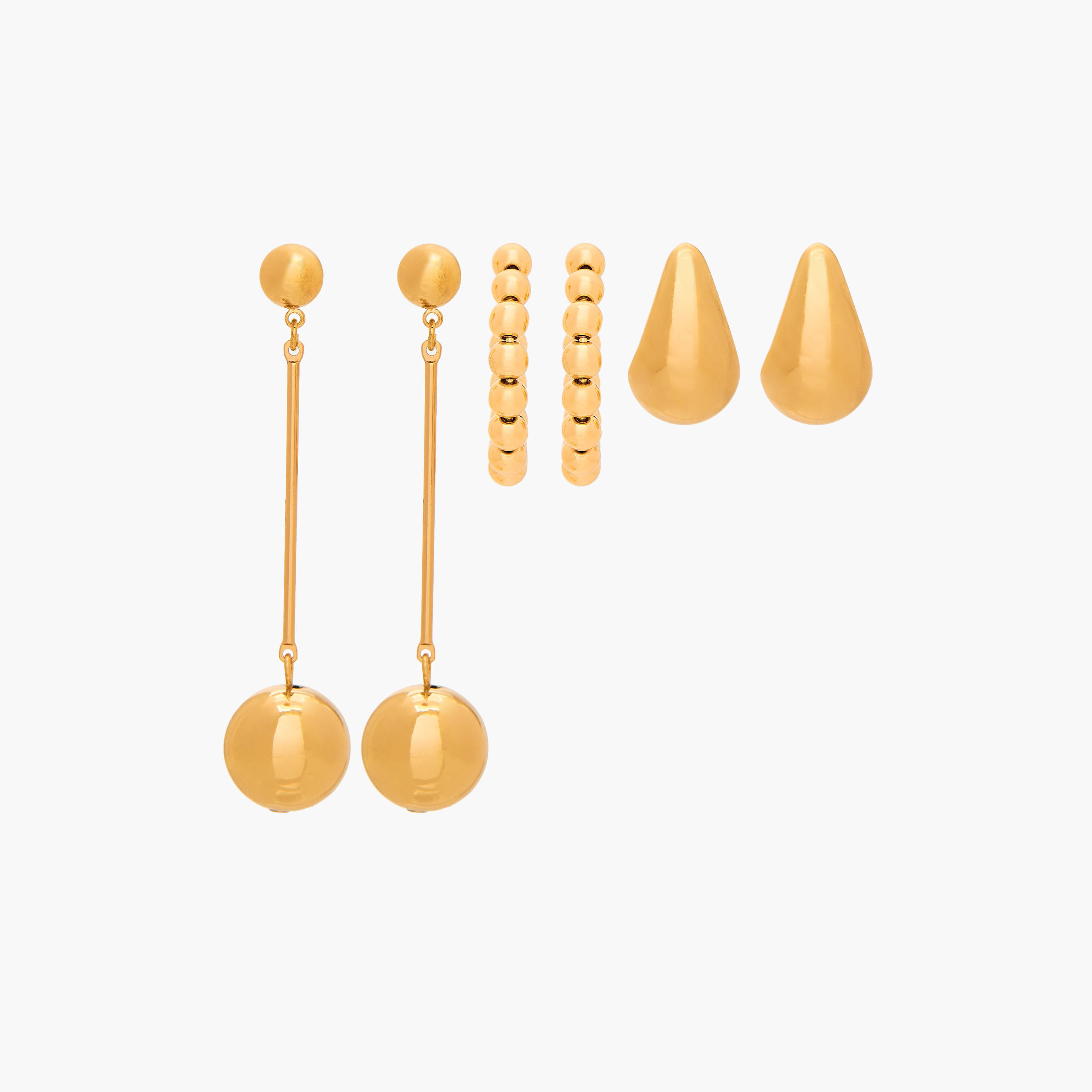 Assorted Earrings with Pushback Closure - Set of 3-women-watchesandjewellery-jewellery-earrings-image-1