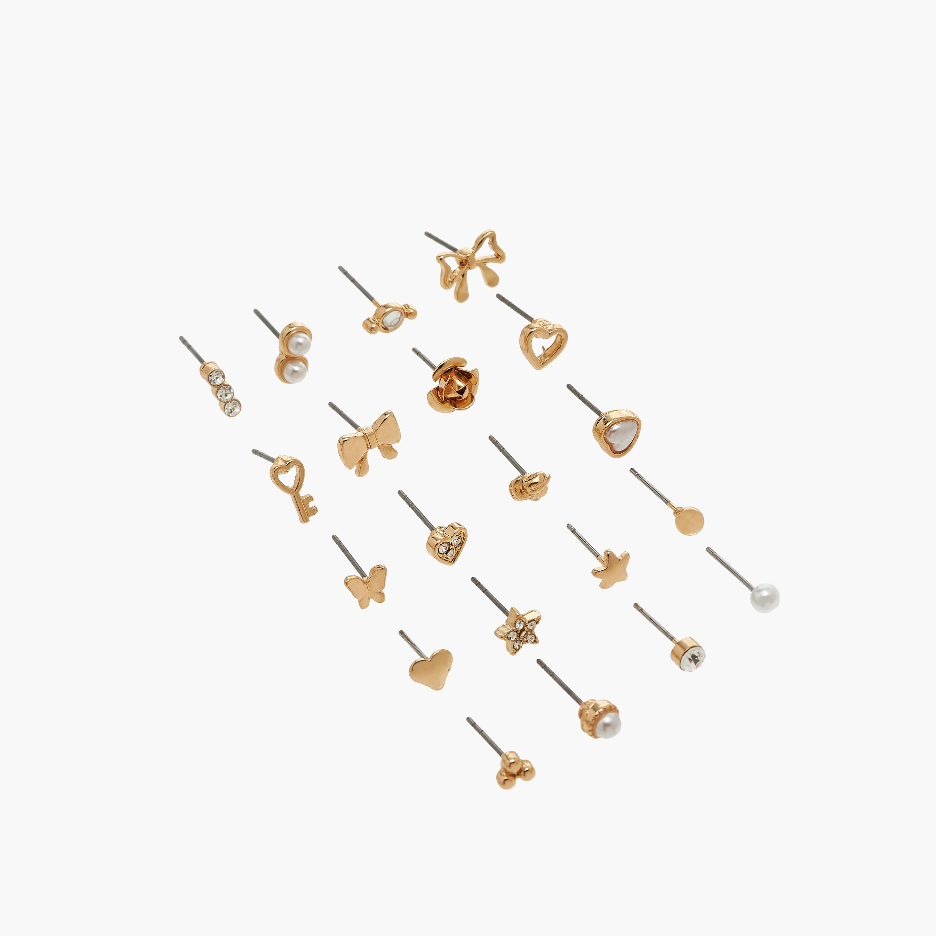 حلقان متنوعة بمكبس إغلاق خلفي - طقم من 20-women-watchesandjewellery-jewellery-earrings-image-2