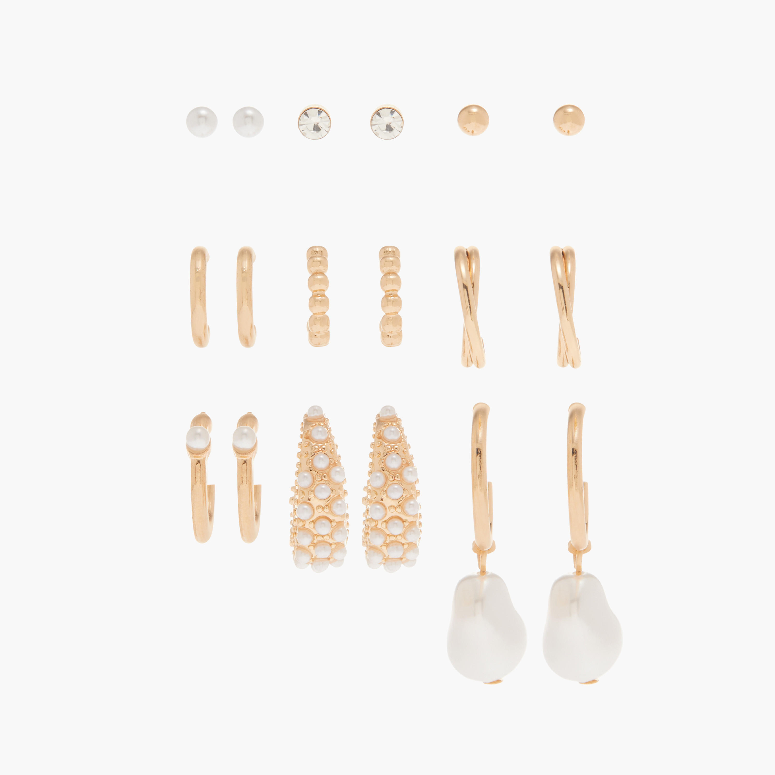 Assorted Earrings with Pushback Closure - Set of 9-women-watchesandjewellery-jewellery-earrings-image-1
