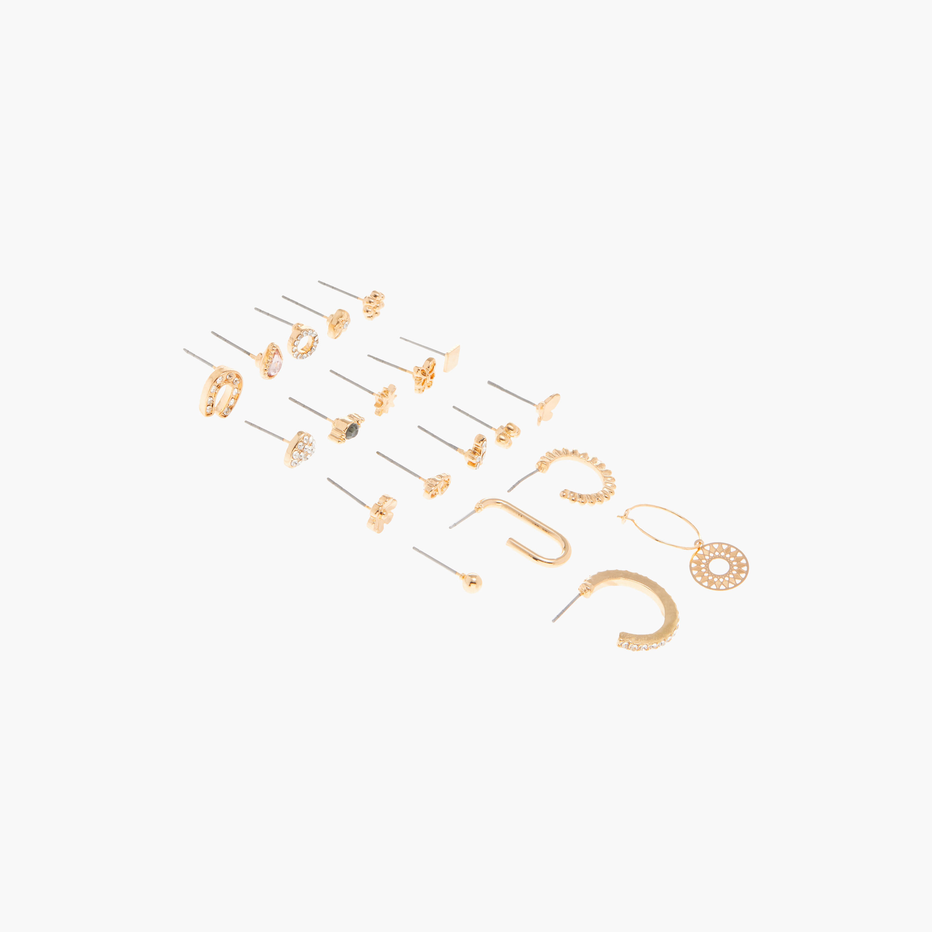 حلقان متنوعة بمكبس إغلاق خلفي - طقم من 20-women-watchesandjewellery-jewellery-earrings-image-3