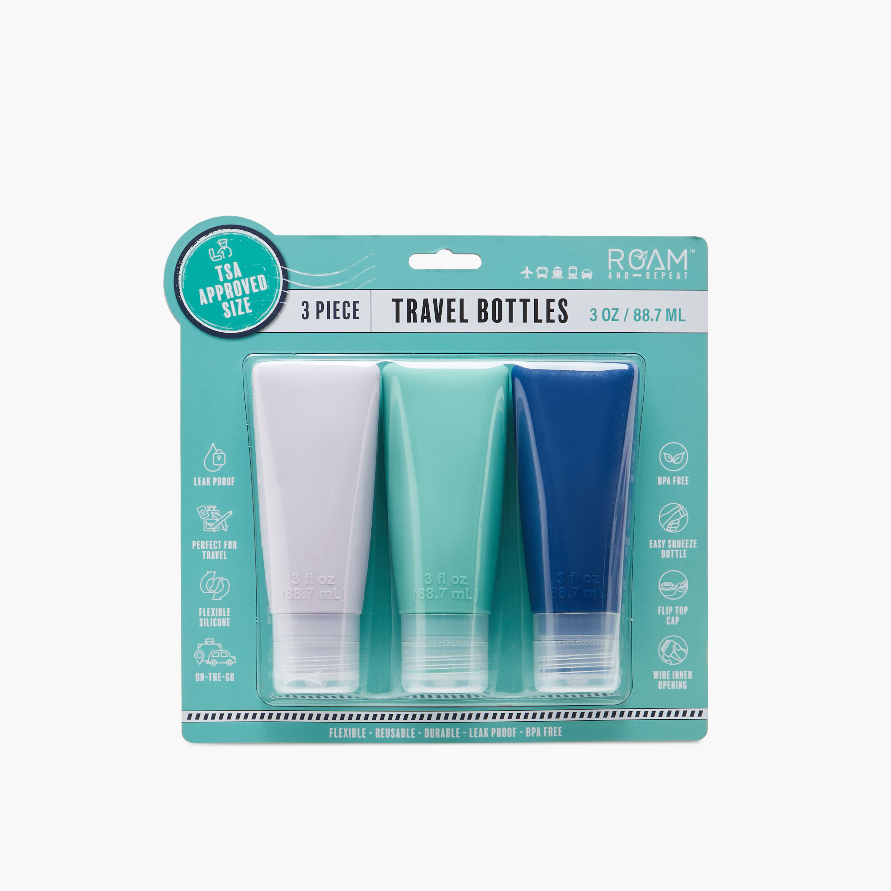 Roam and Repeat 3-Piece Silicone Travel Bottle Set-travel-accessories-image-8