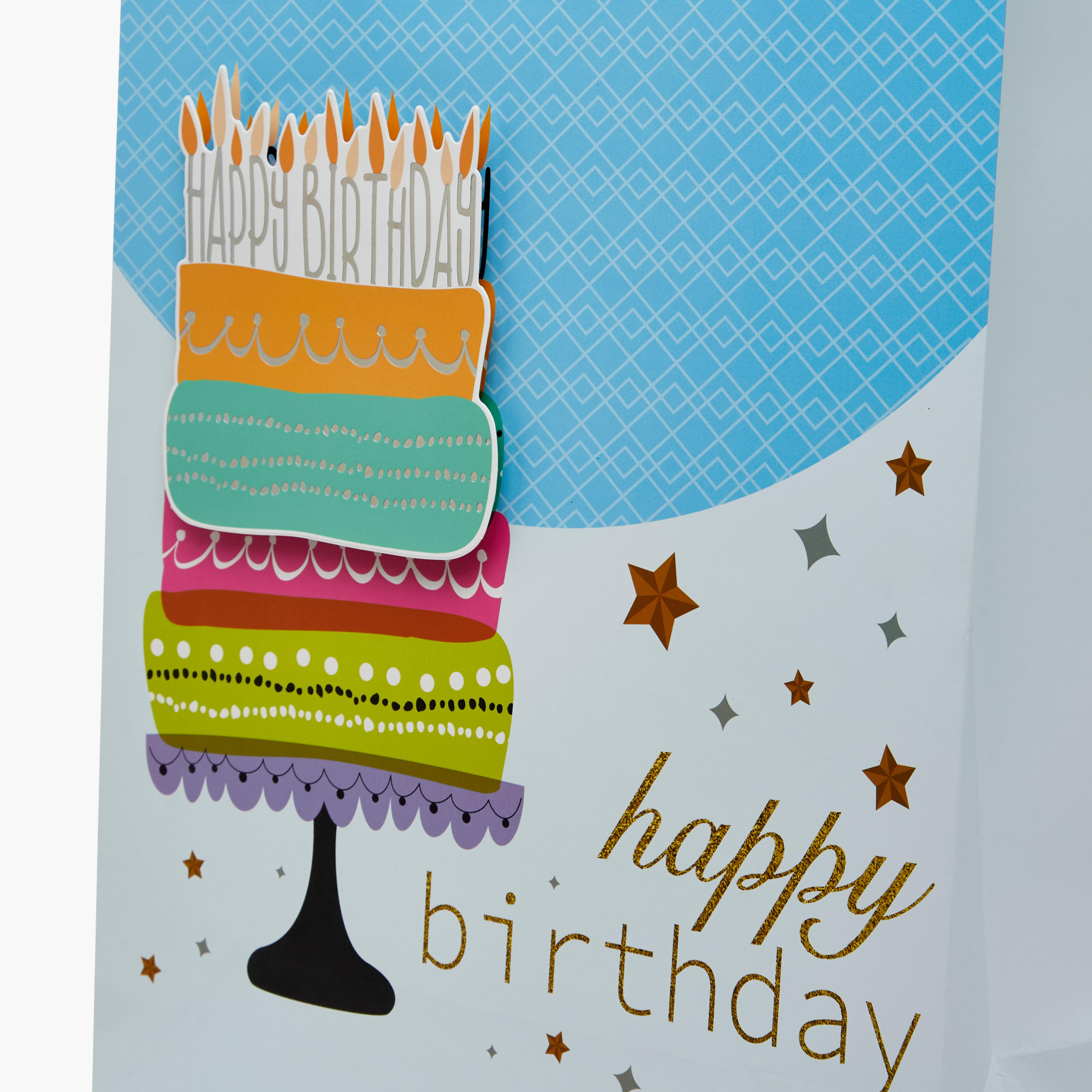 Birthday Cake Print Paper Gift Bag - 30x42x12 cms-household-giftingaccessories-giftings-image-3