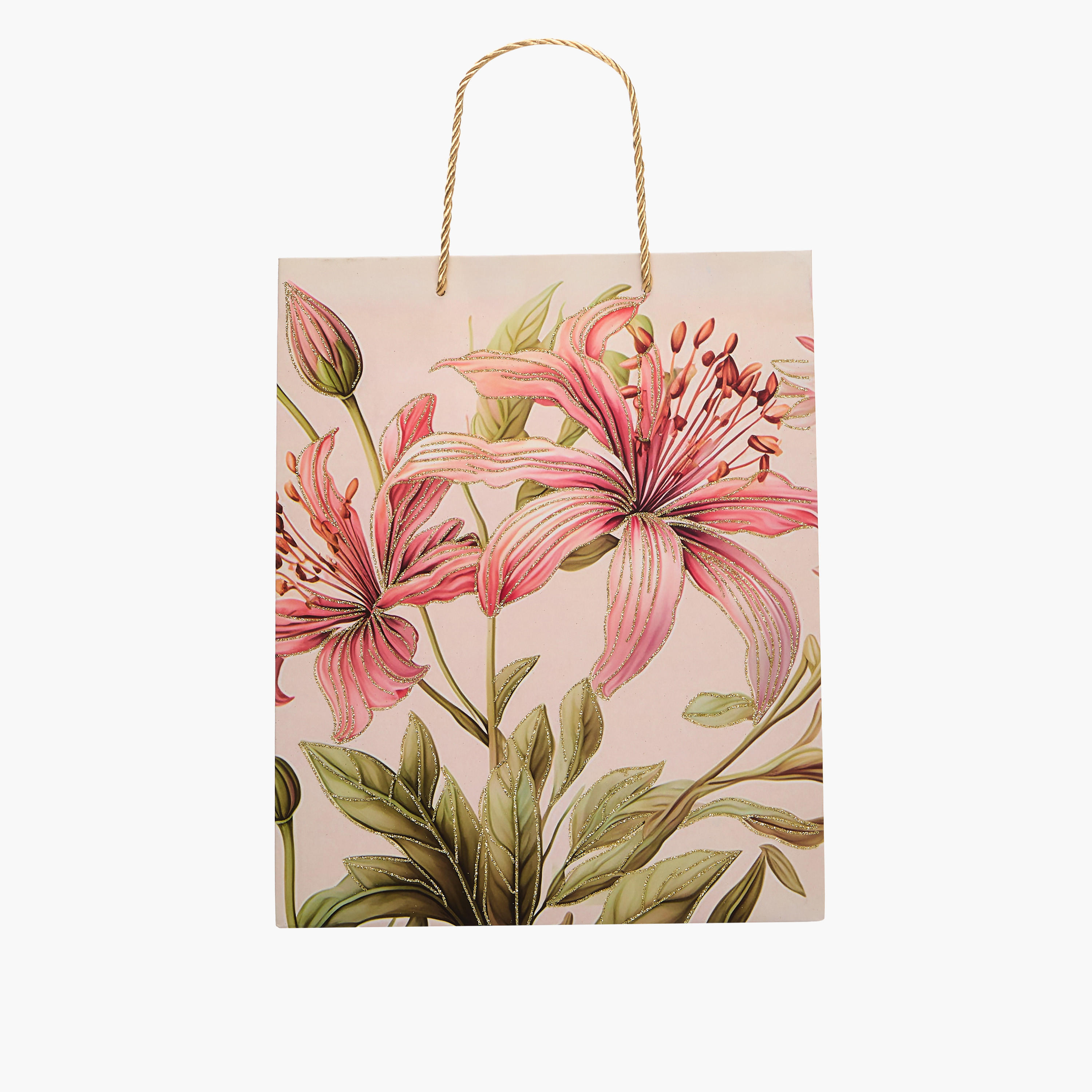 Floral Print Gift Bag with Handle-household-giftingaccessories-giftings-image-1