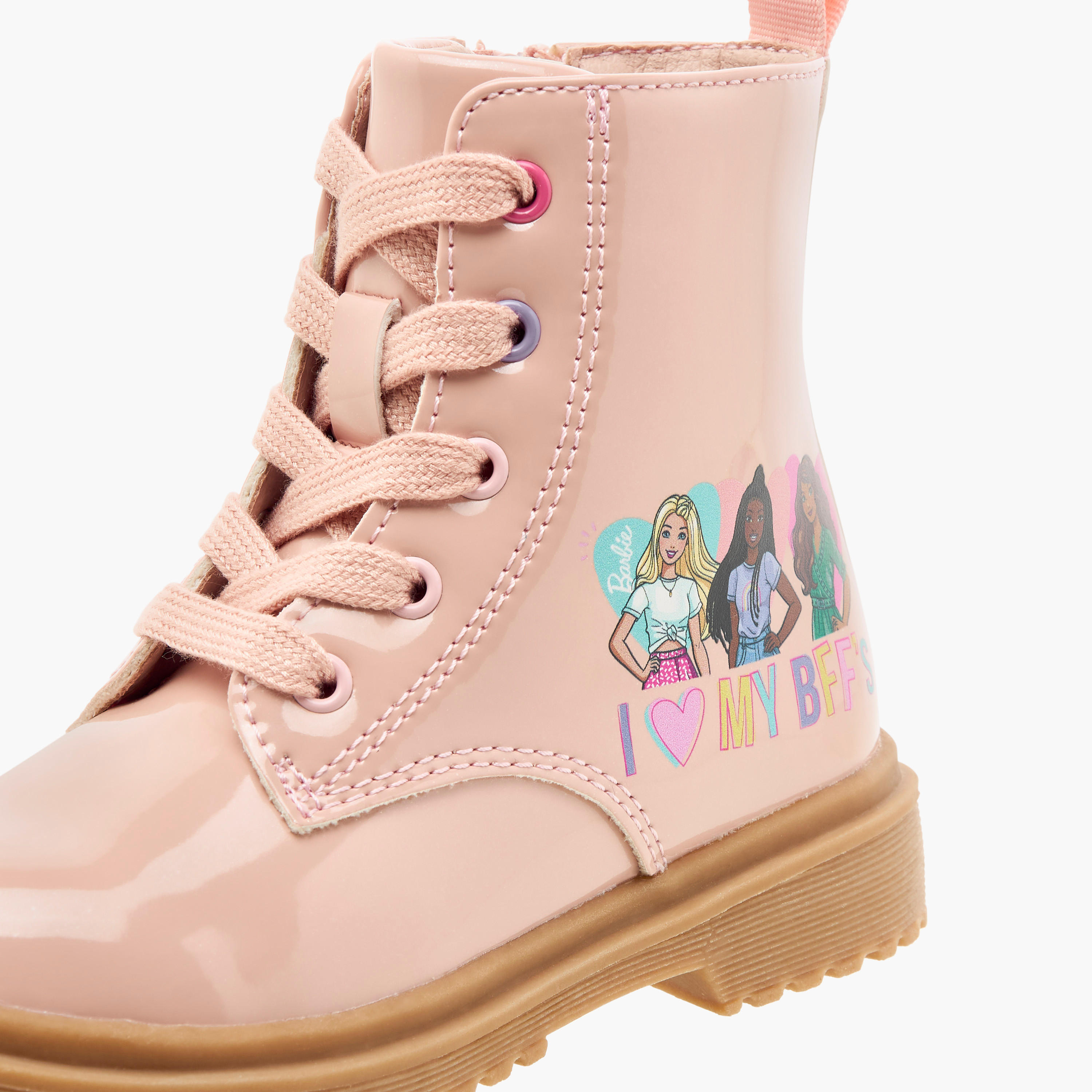 بوت بطول الكاحل ورباط إغلاق وطبعات باربي-girls-shoes-boots-image-4