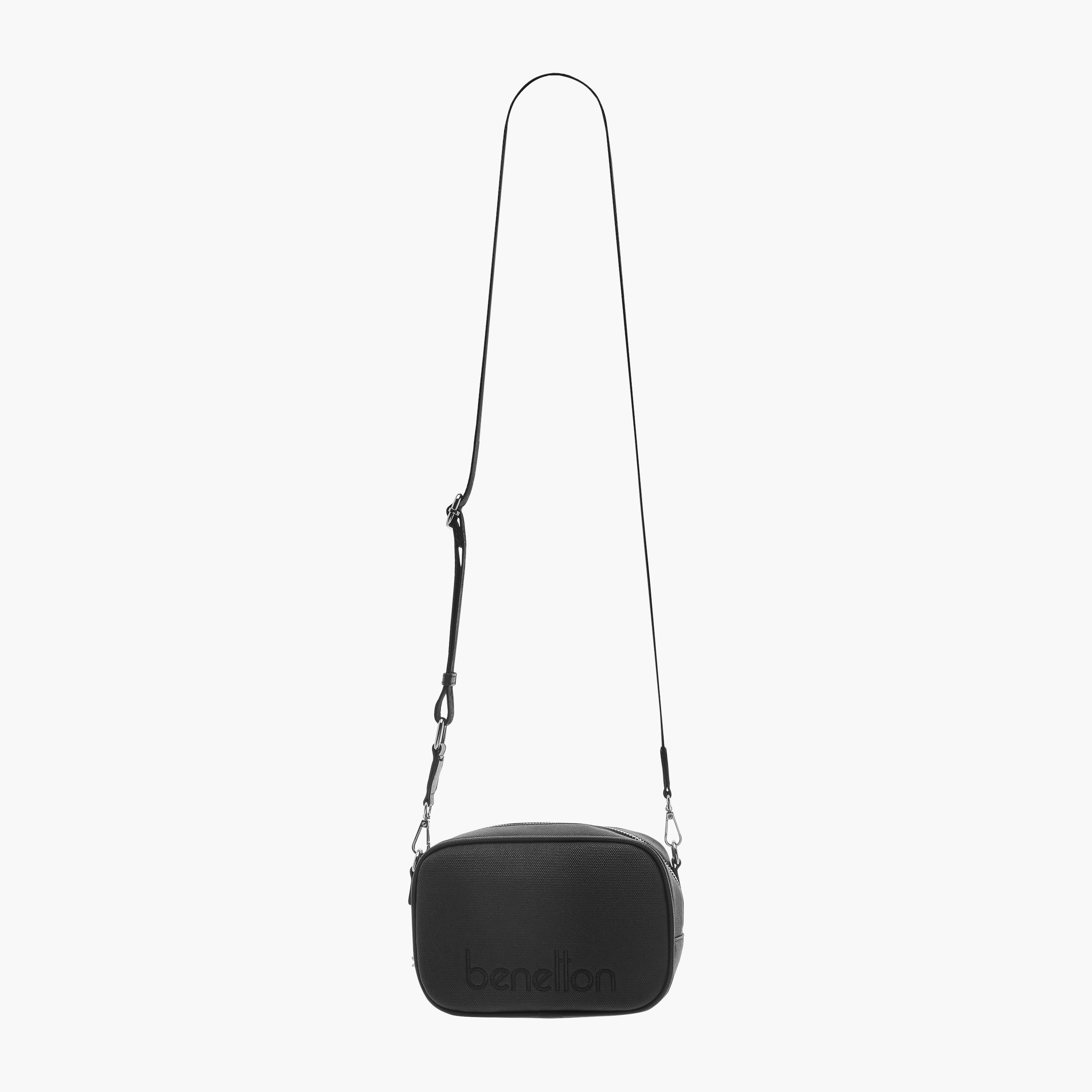 UCB Logo Detail Crossbody bag with Adjustable Strap and Zip Closure-women-bagsandwallets-handbags-image-3