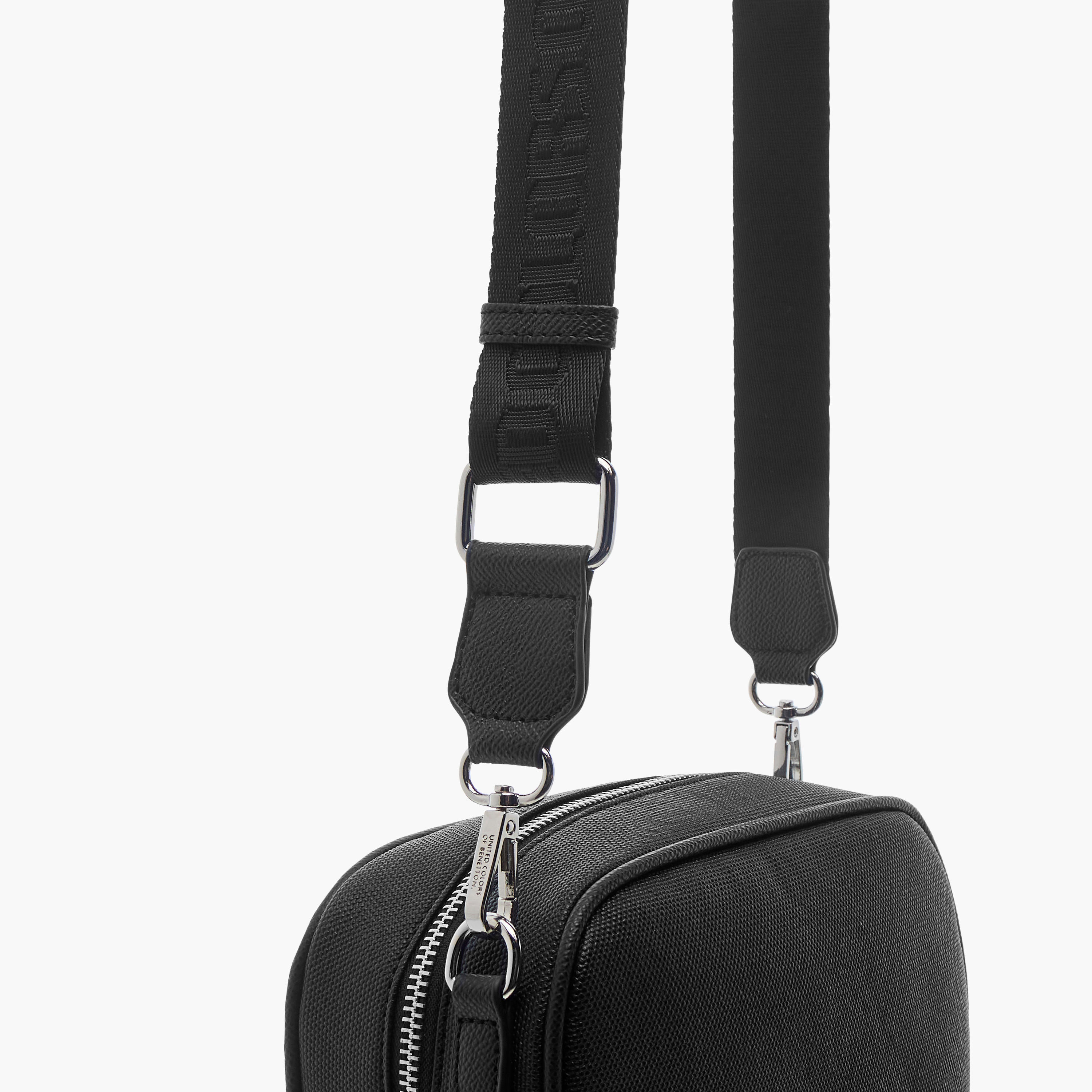 UCB Logo Detail Crossbody bag with Adjustable Strap and Zip Closure-women-bagsandwallets-handbags-image-8