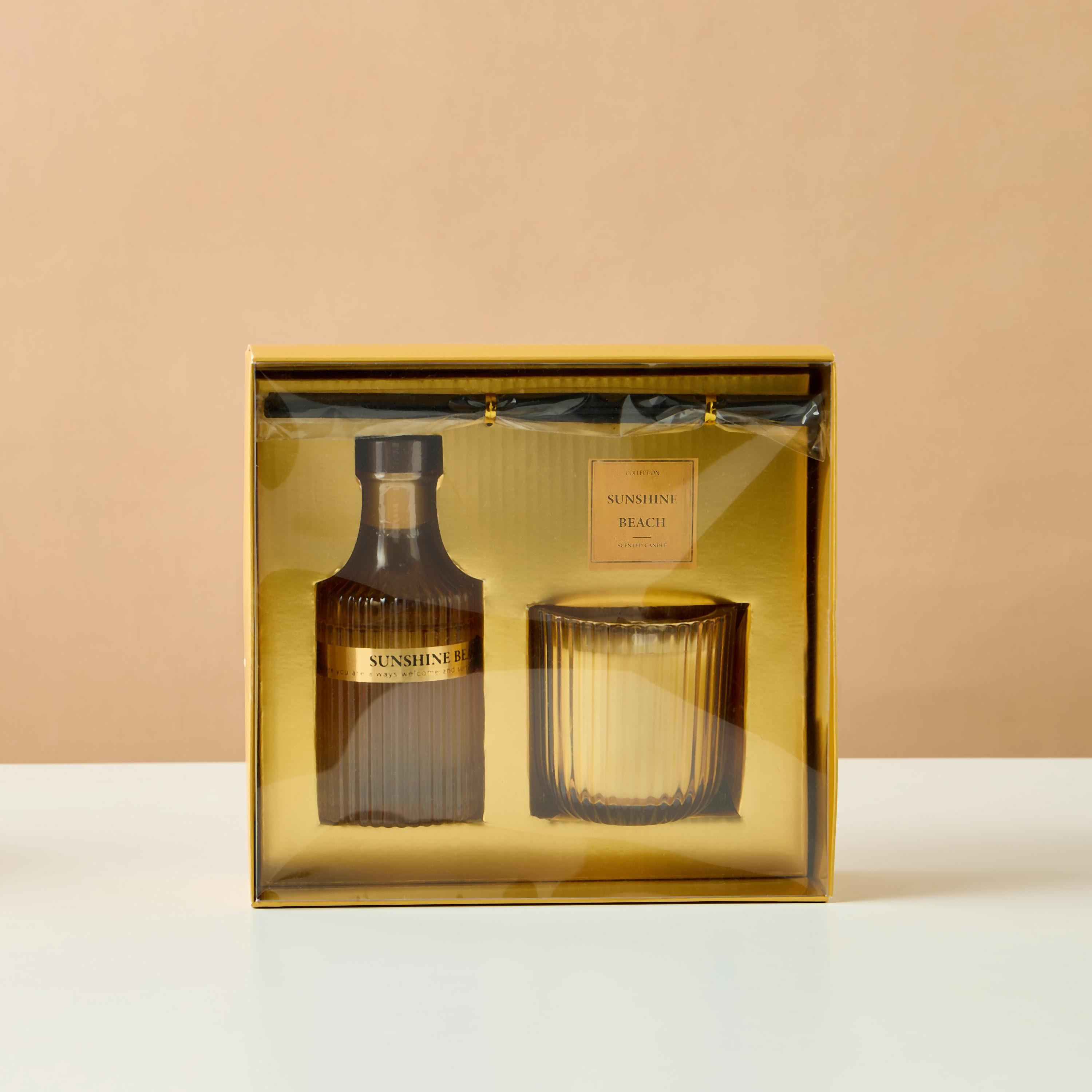 Sunshine Beach Scented Glass Reed Diffuser and Jar Candle Gift Set-household-homefragrance-fragrancegiftset-image-2