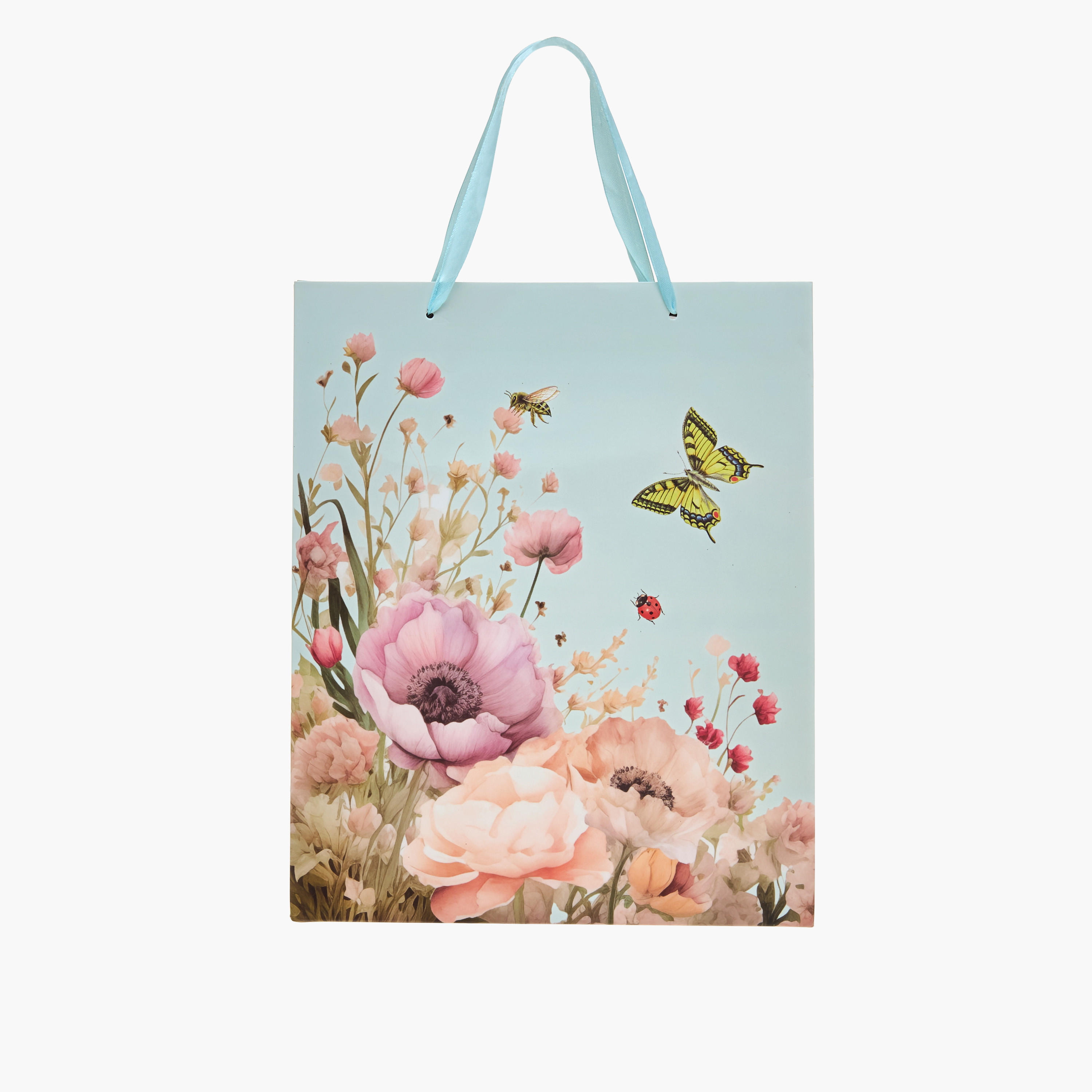 Floral Print Paper Gift Bag - 26x10x32 cms-household-giftingaccessories-giftings-image-1