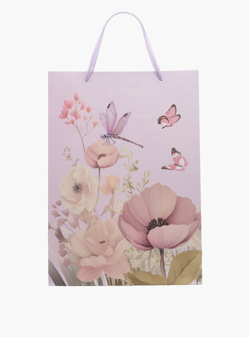 Floral Print Paper Gift Bag - 30x12x42 cms-household-giftingaccessories-giftings-image-1