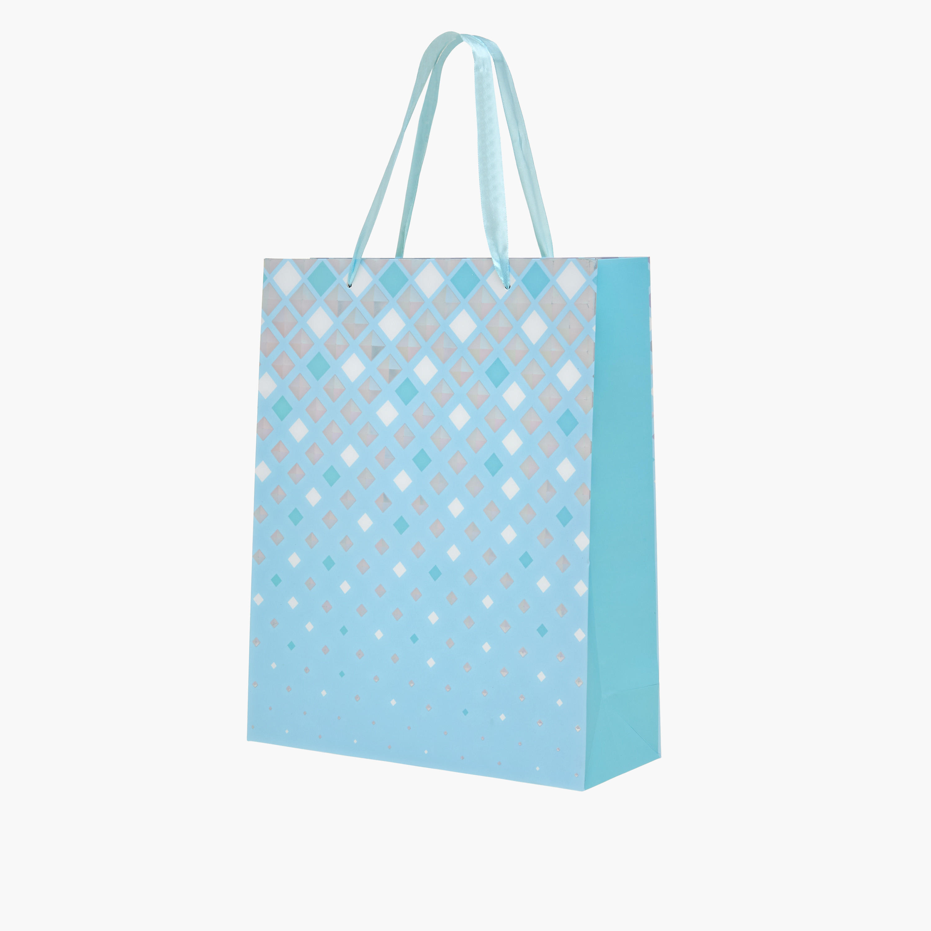 شنطة هدايا ورقية بطبعات هندسية - 30x12x42 سم-household-giftingaccessories-giftings-image-2