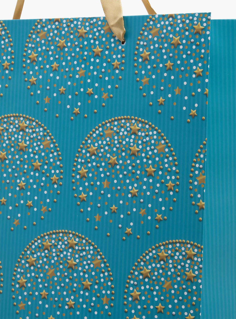 Star Print Paper Gift Bag - 30x12x42 cms-household-giftingaccessories-giftings-image-3