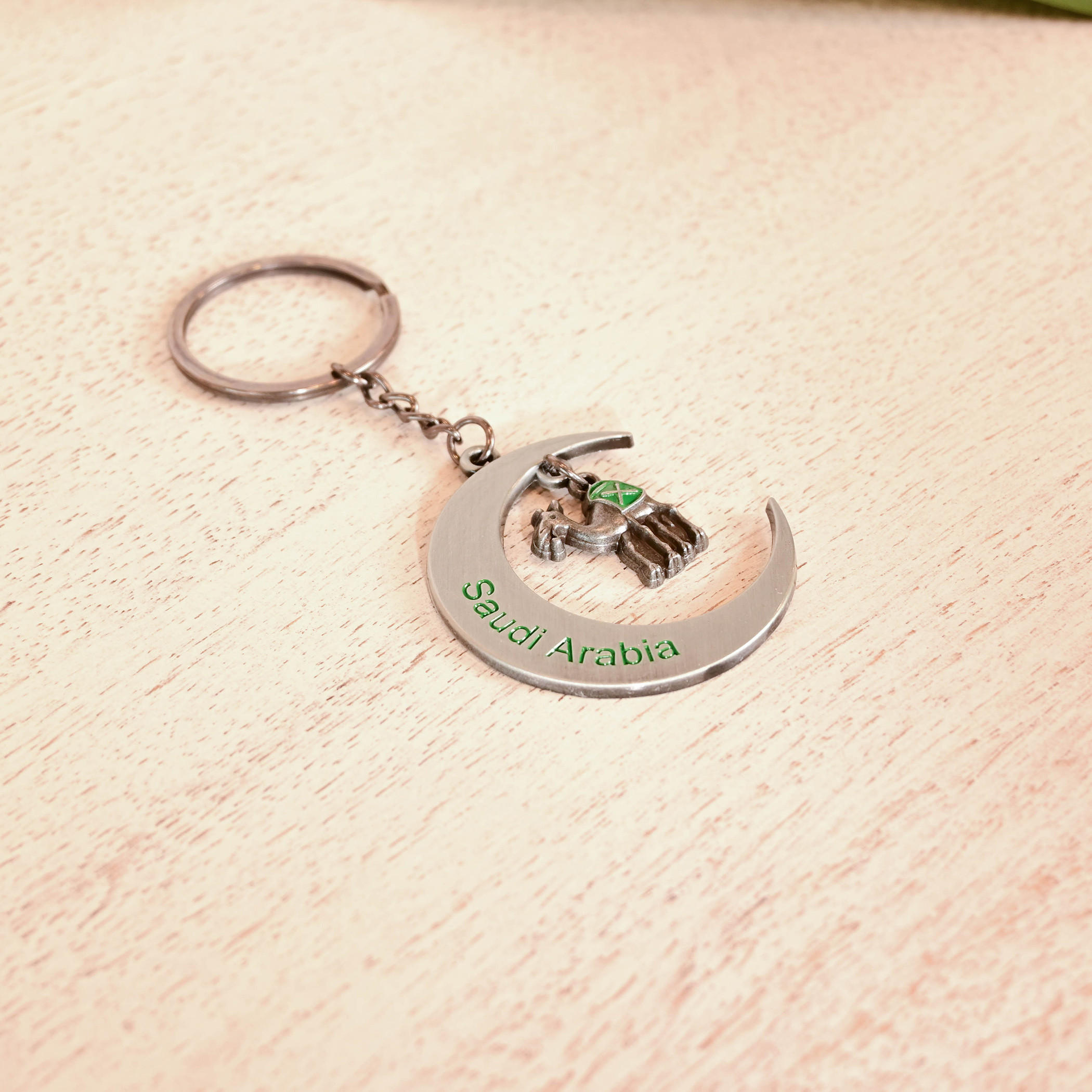 Home Carving Saudi Arabia Moon Keychain with Hanging Camel-household-decor-decorativeobjectsandsculptures-image-2
