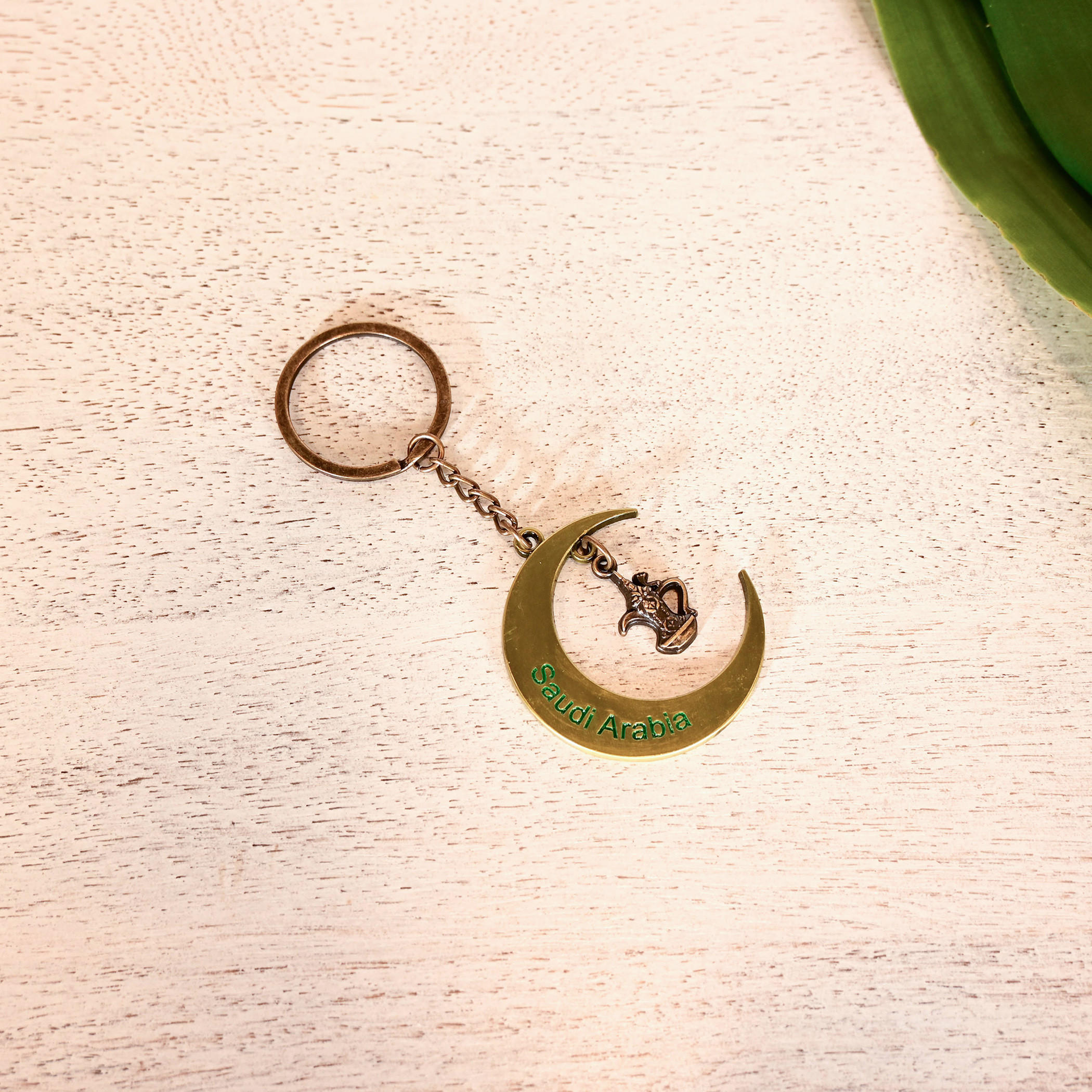 Home Carving Saudi Arabia Embossed Keyring with Dallah Charm-household-decor-decorativeobjectsandsculptures-image-3