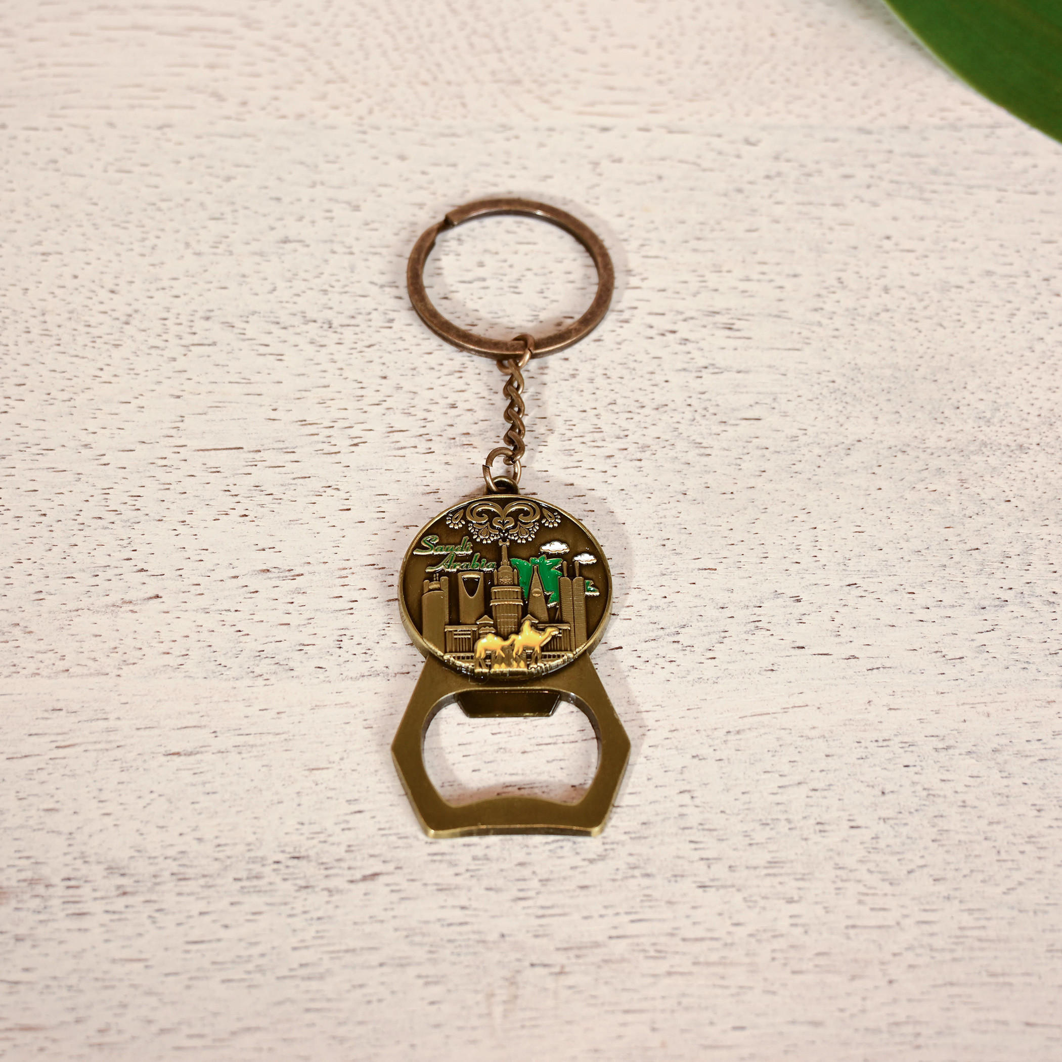 Home Carving Saudi Arabia Embossed Keyring with Bottle Opener-household-decor-decorativeobjectsandsculptures-image-2