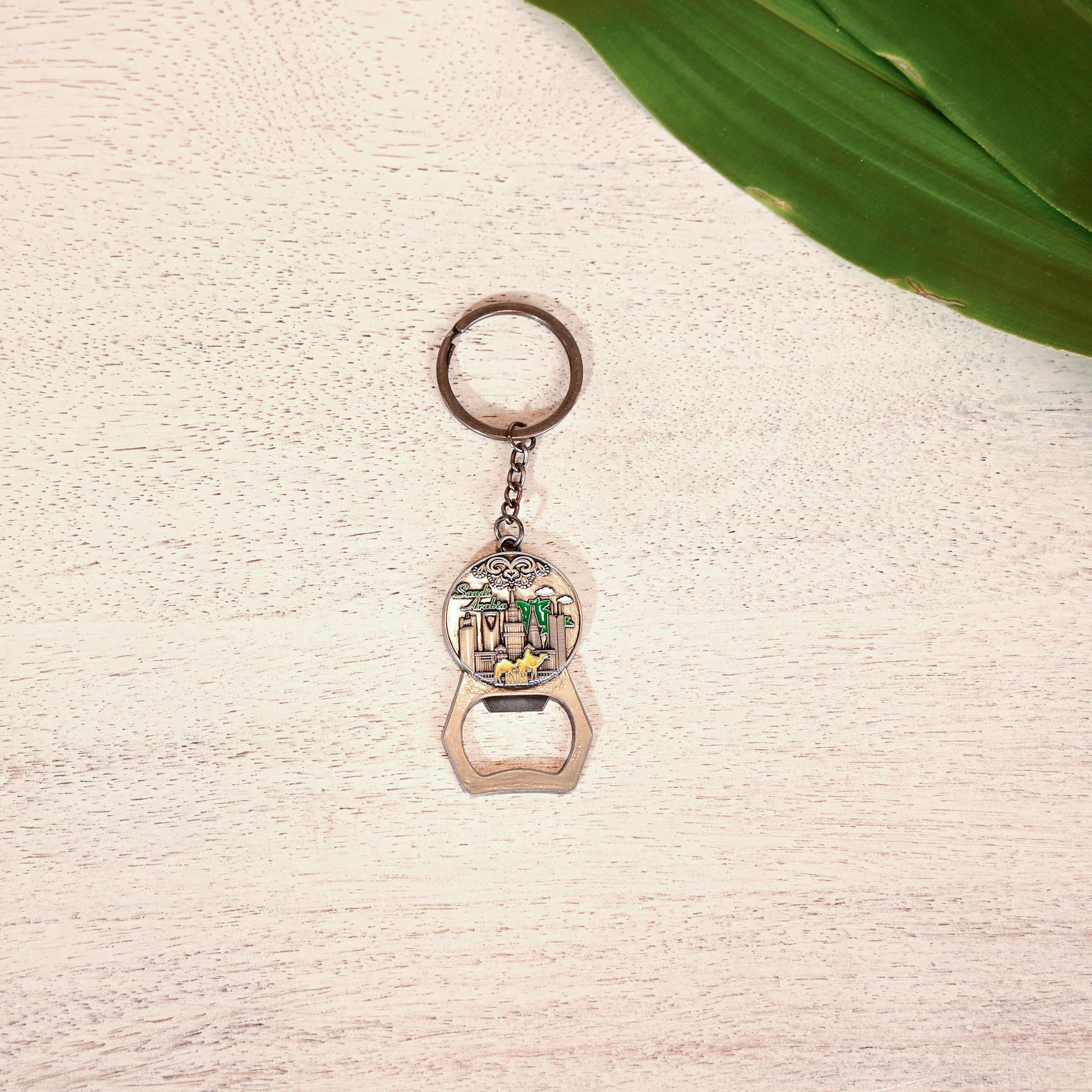Home Carving Saudi Arabia Embossed Keyring with Bottle Opener-household-decor-decorativeobjectsandsculptures-image-2