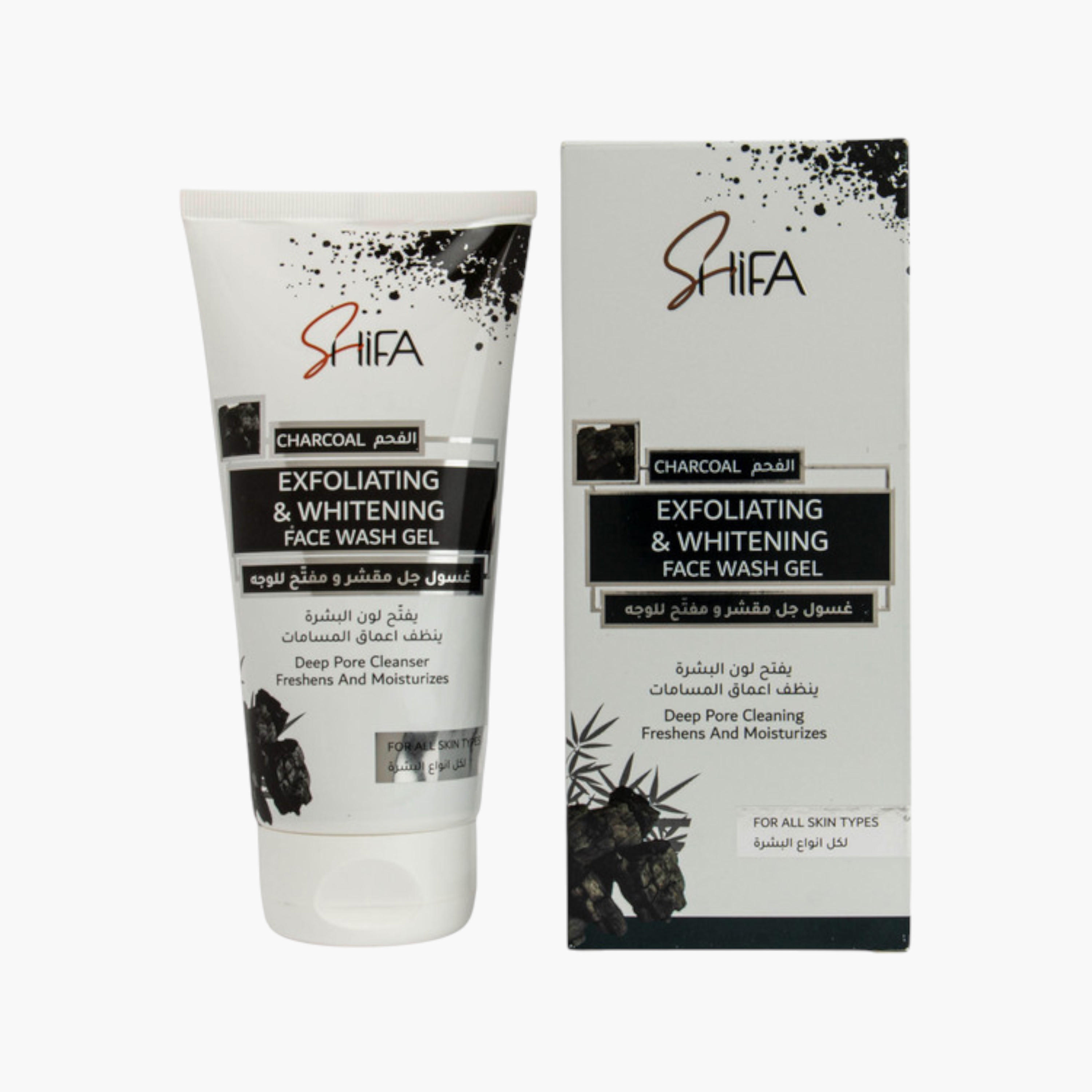 Shifa Charcoal Exfoliating and Whitening Face Wash Gel - 150 ml-beautyandpersonalcare-skin-cleansers-facewashandcleansers-image-1