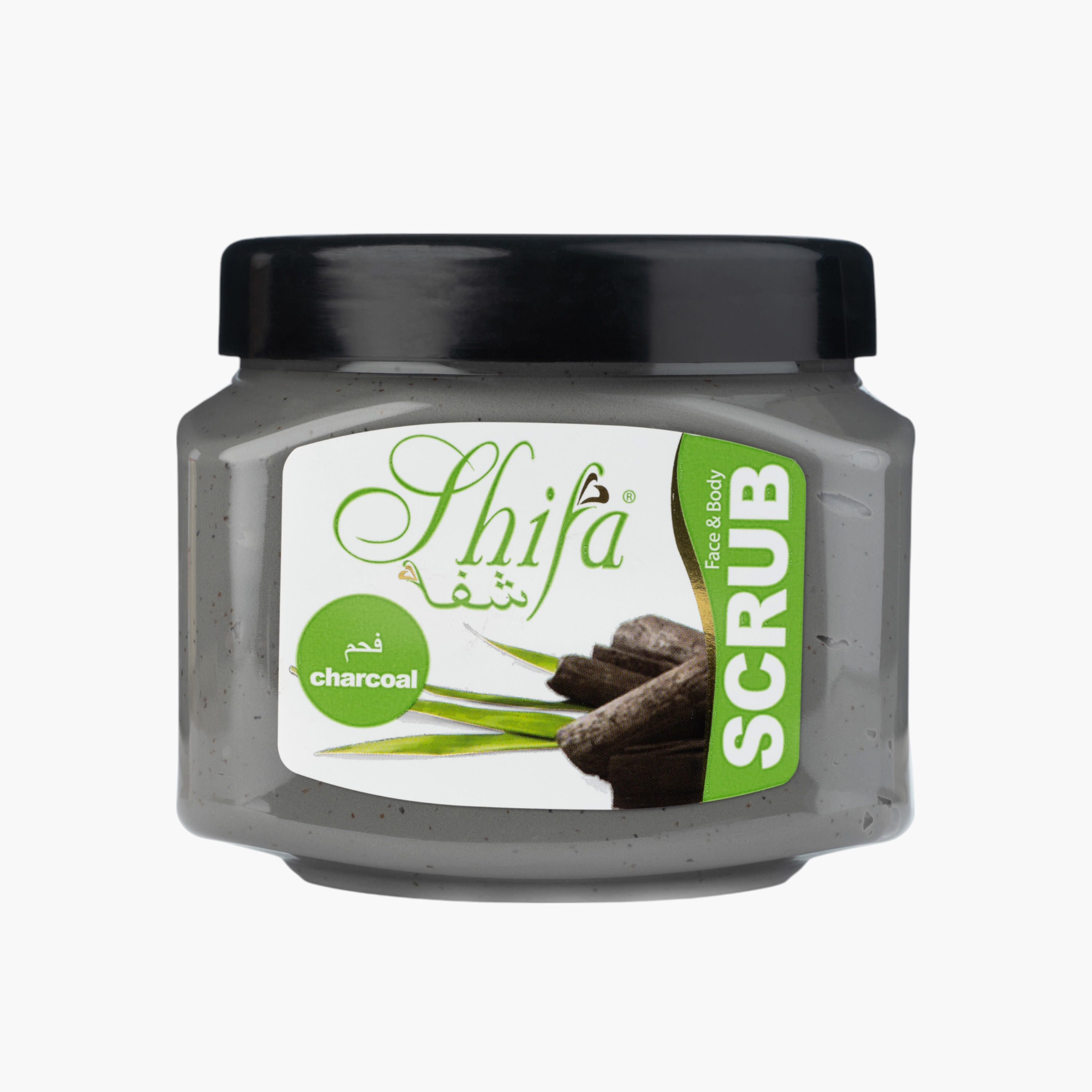 Shifa Charcoal Face and Body Scrub - 500 ml-beautyandpersonalcare-bathandbody-bathandshower-scrubs-image-1