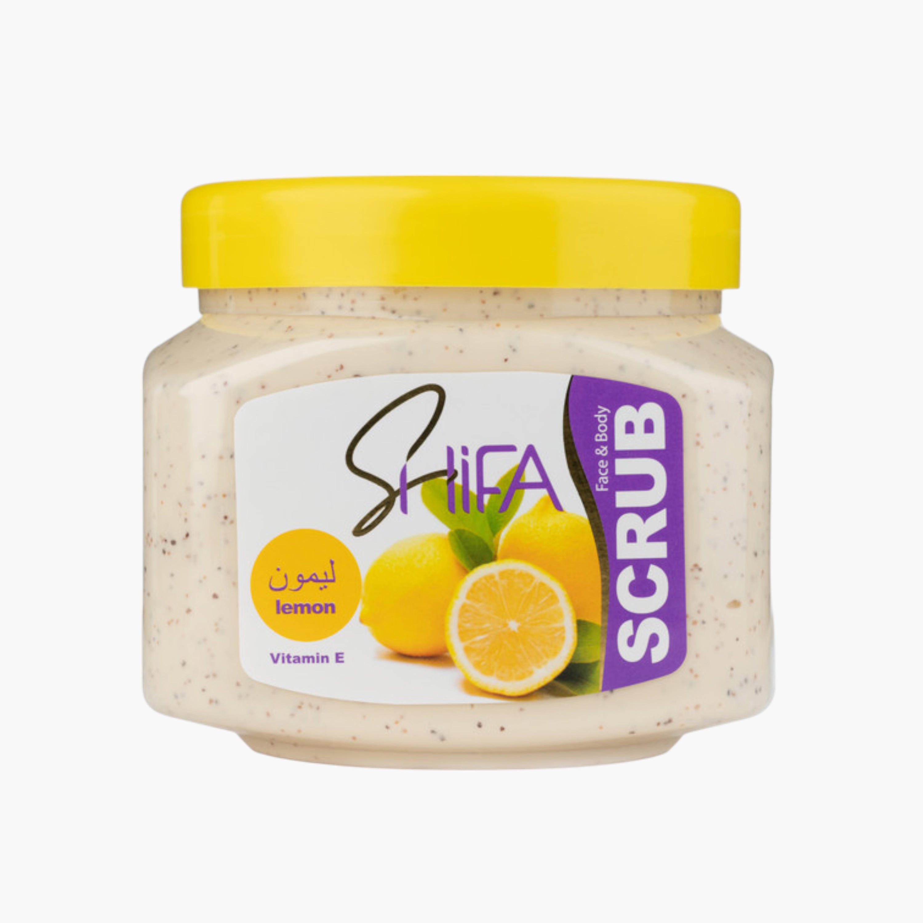 Shifa Lemon Face and Body Scrub - 500 ml-beautyandpersonalcare-bathandbody-bathandshower-scrubs-image-1
