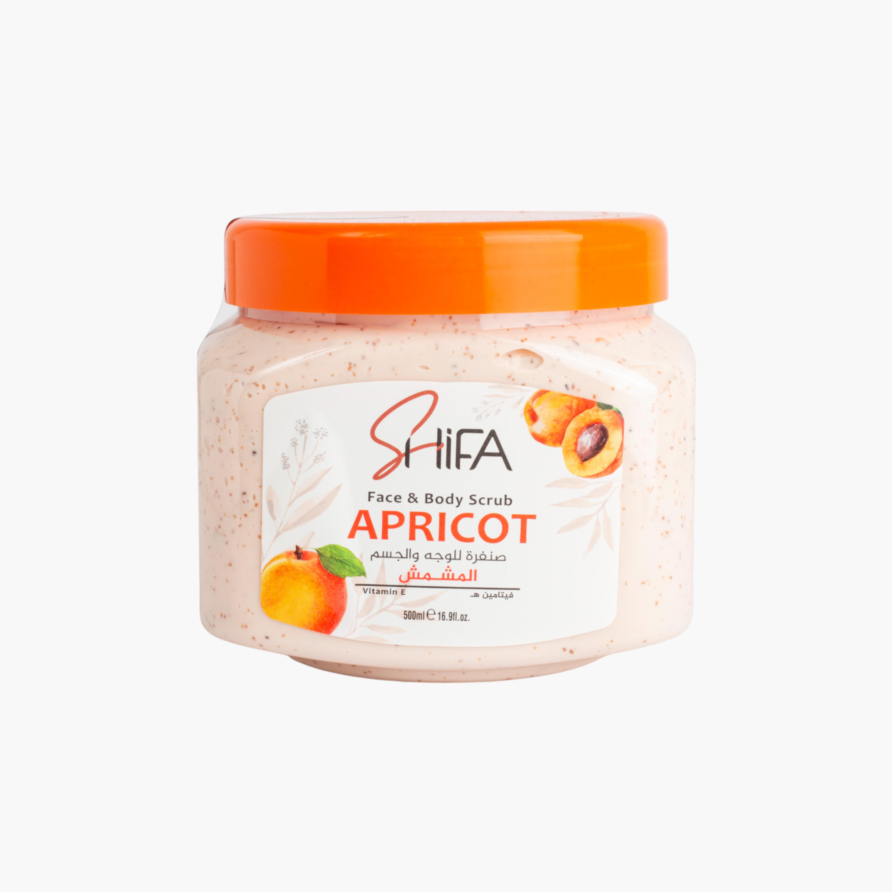Shifa Apricot Facial and Body Scrub - 500 ml-beautyandpersonalcare-bathandbody-bathandshower-scrubs-image-1