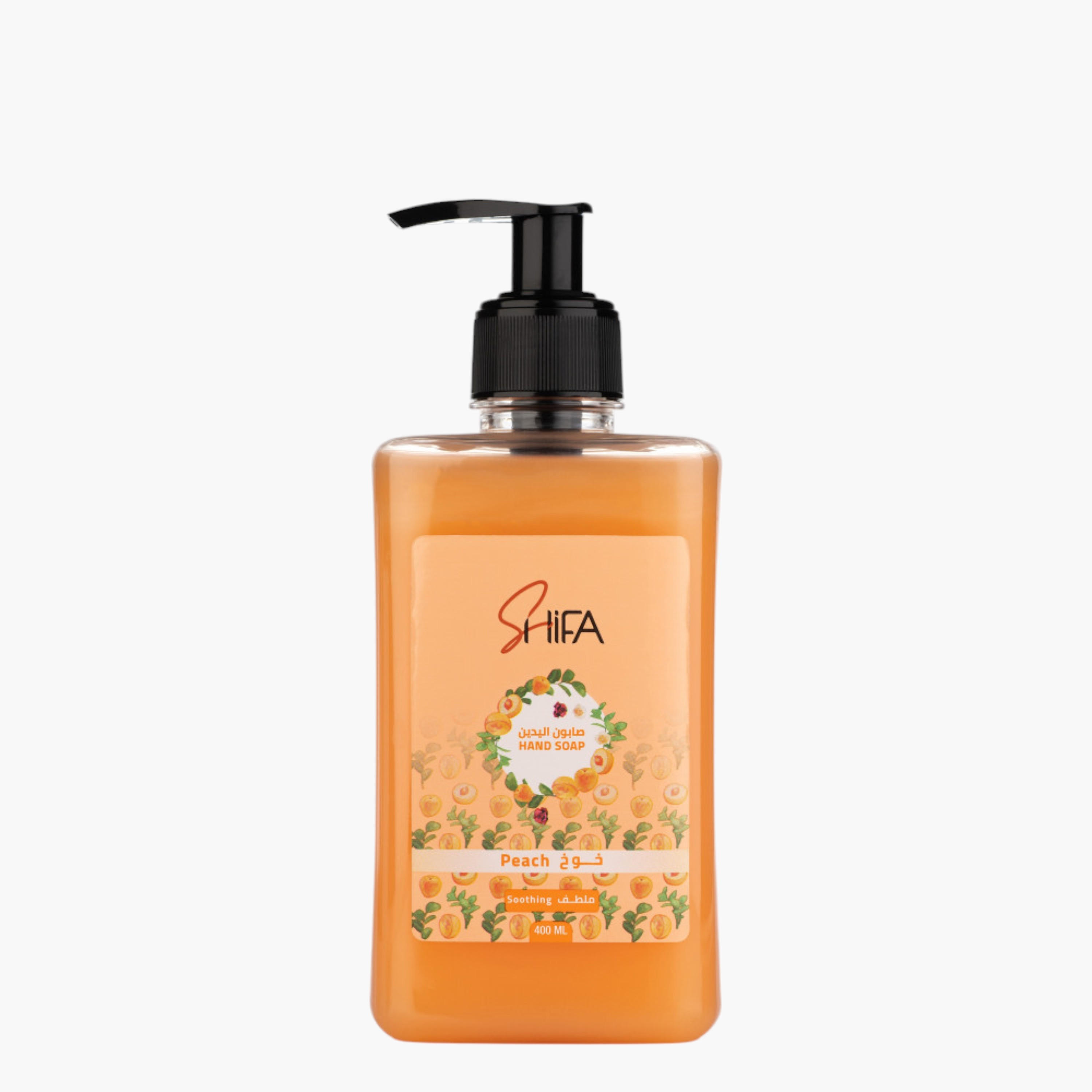 Shifa Peach Hand Soap - 400 ml-beautyandpersonalcare-bathandbody-bathandshower-soaps-image-1