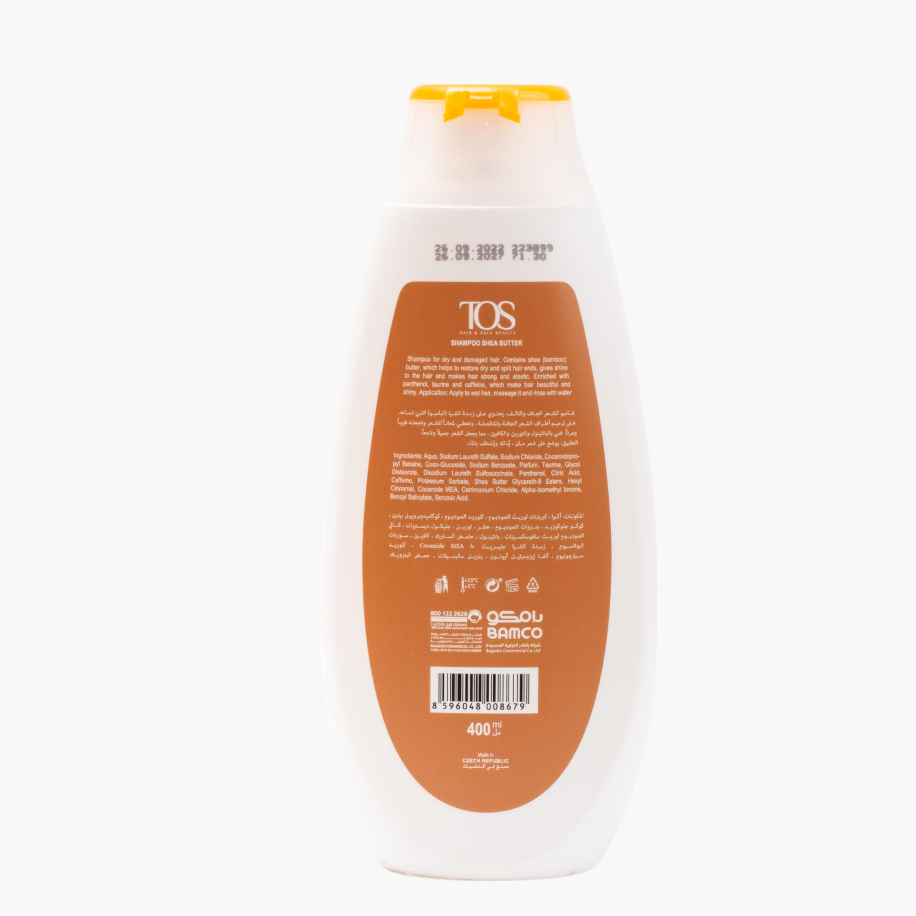 TOS Shea Butter Dry and Damaged Hair Shampoo - 400 ml-beautyandpersonalcare-hair-haircare-shampoos-image-2