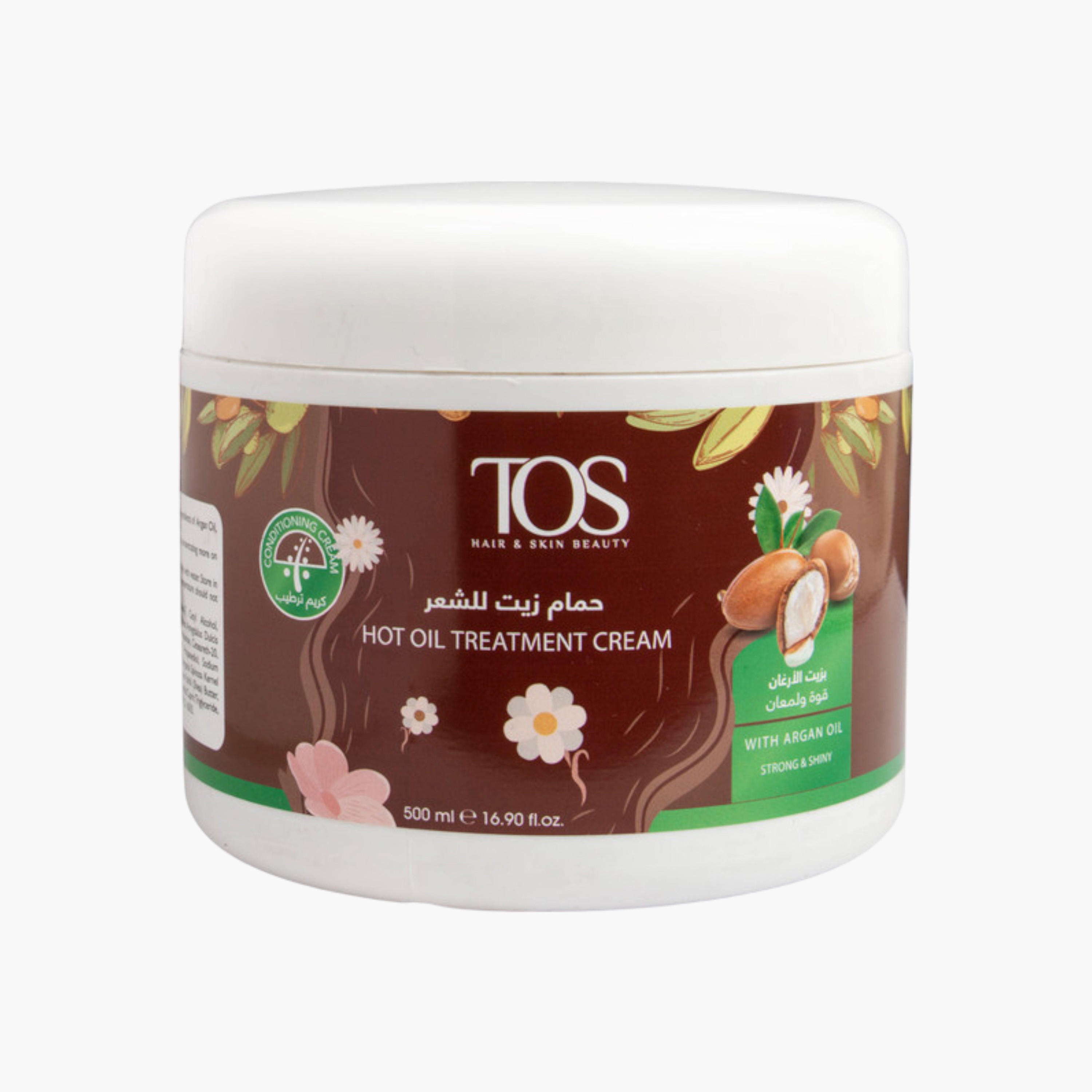 TOS Hot Oil Treatment Cream with Argan Oil - 500 ml-beautyandpersonalcare-hair-haircare-hairmasksandcreams-image-1