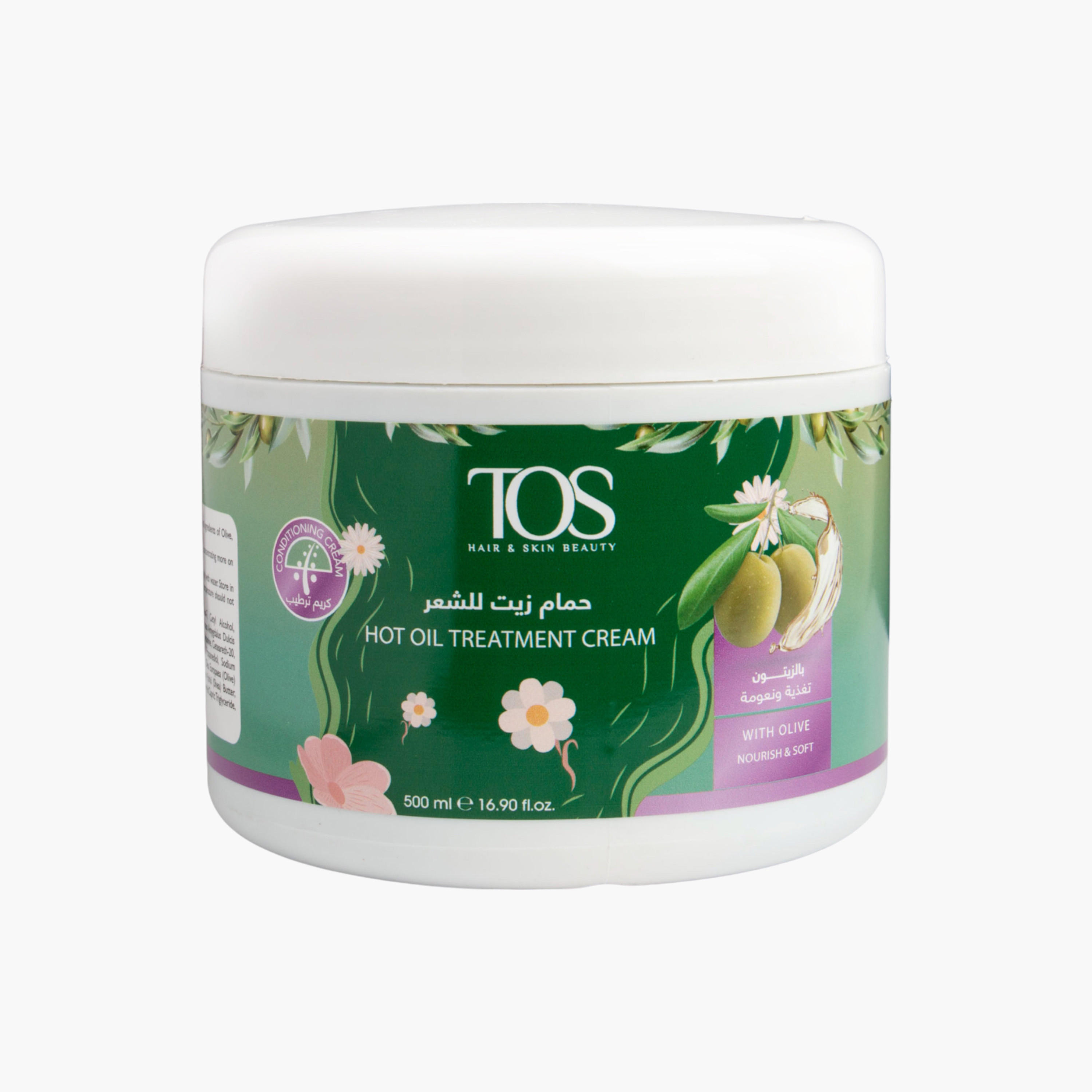 TOS Hot Oil Treatment Cream with Olive Oil - 500 ml-beautyandpersonalcare-hair-haircare-hairmasksandcreams-image-1
