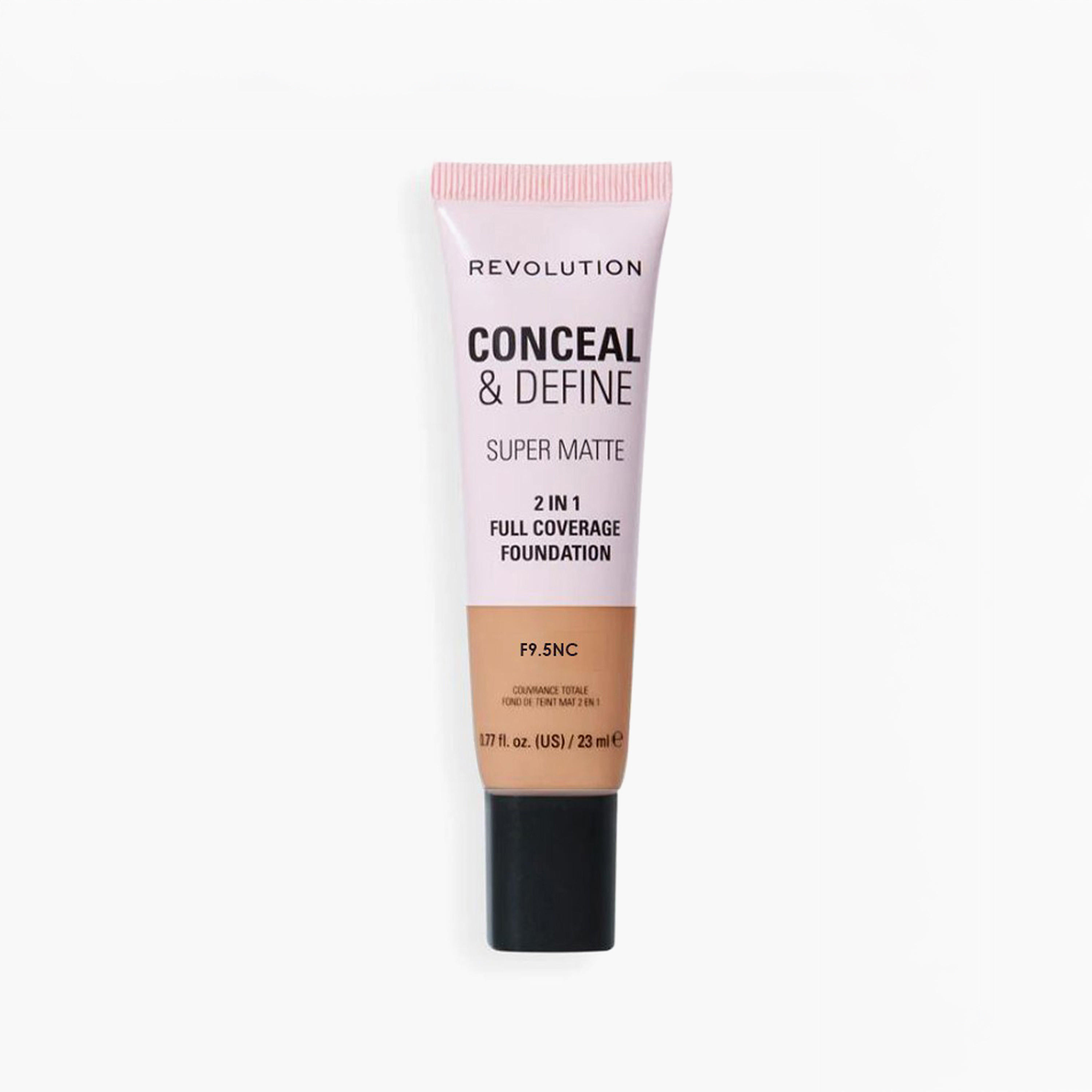 كريم أساس كامل التغطية لإخفاء وتحديد البشرة من ميك أب ريفولوشن - 23 مل-beautyandpersonalcare-makeup-face-foundations-image-1