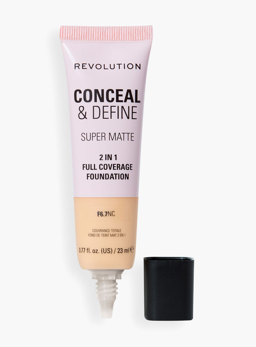 كريم أساس كونسيل آند ديفاين لتغطية كاملة من ميك أب ريفولوشن - 23 مل-beautyandpersonalcare-makeup-face-foundations-image-2