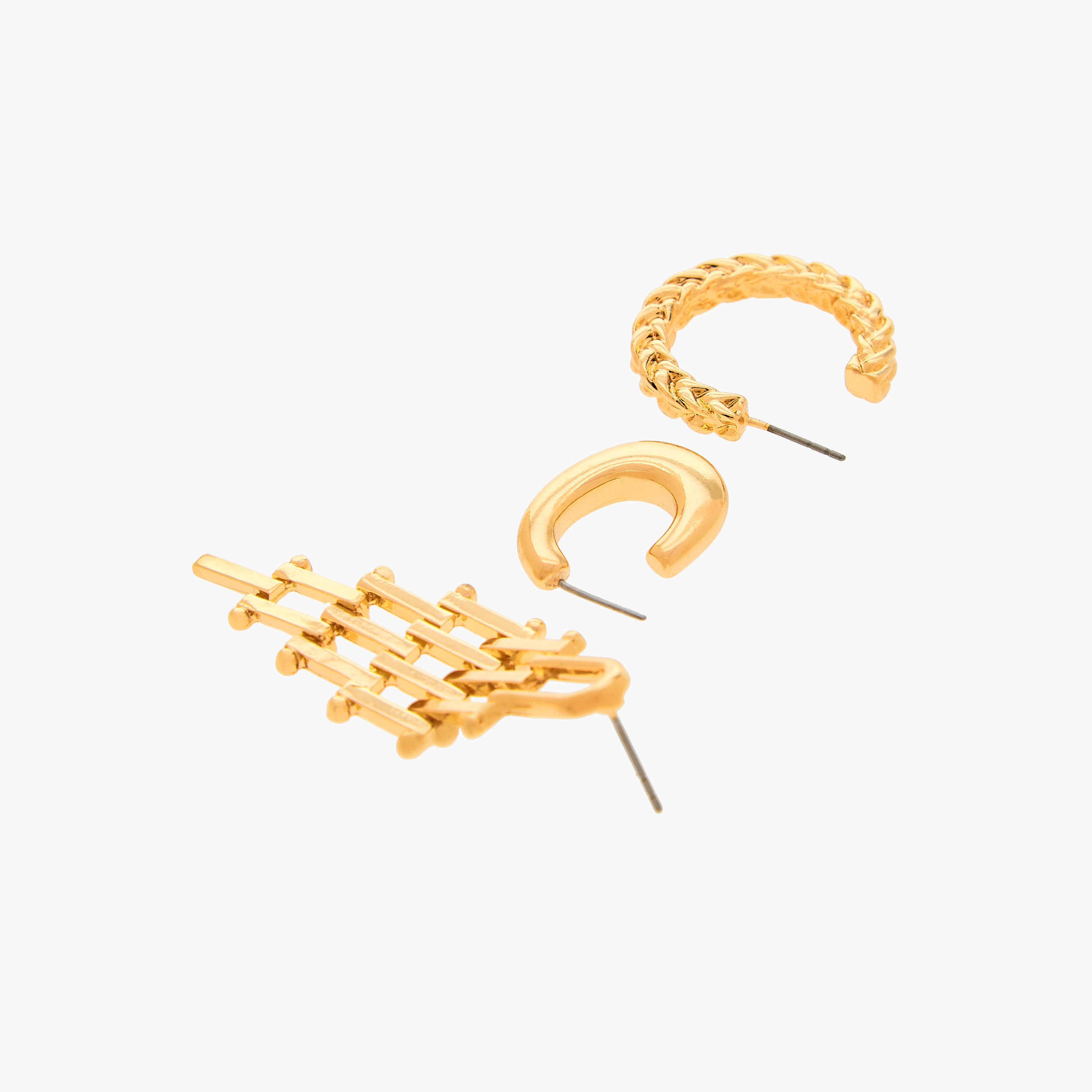 Assorted Earrings with Pushback Closure - Set of 3-women-watchesandjewellery-jewellery-earrings-image-5