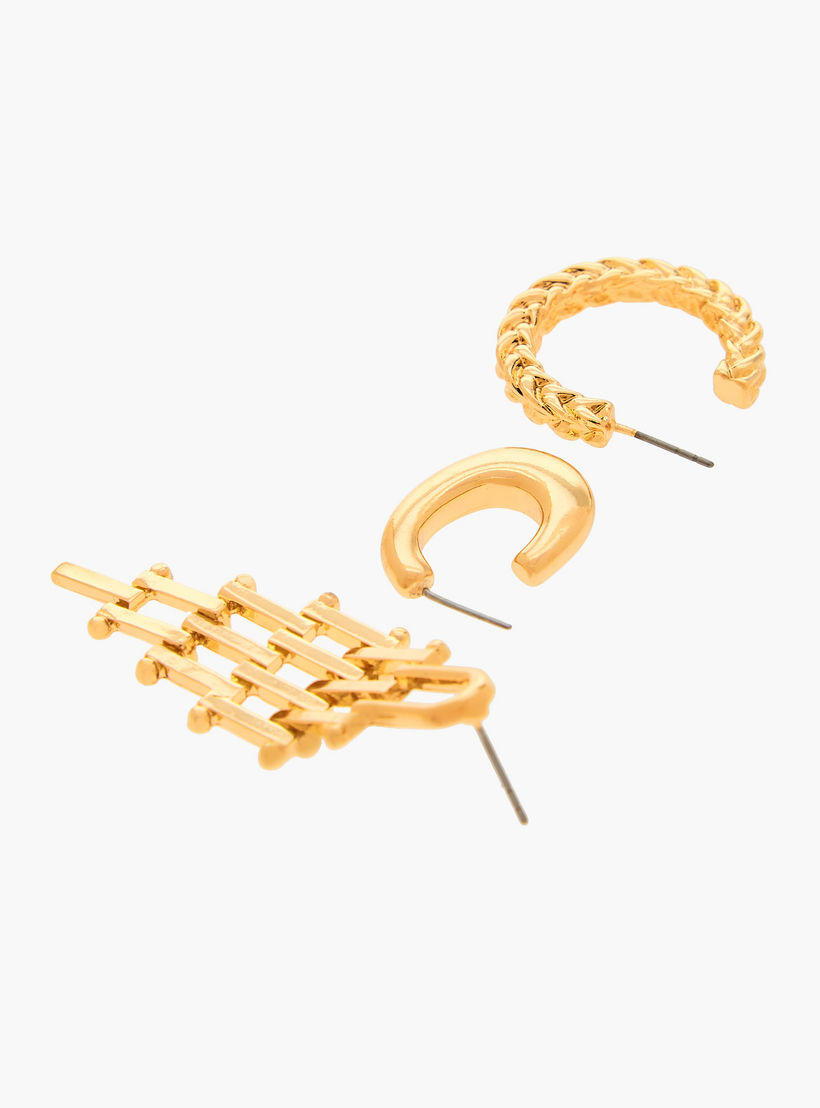 Assorted Earrings with Pushback Closure - Set of 3-women-watchesandjewellery-jewellery-earrings-image-5