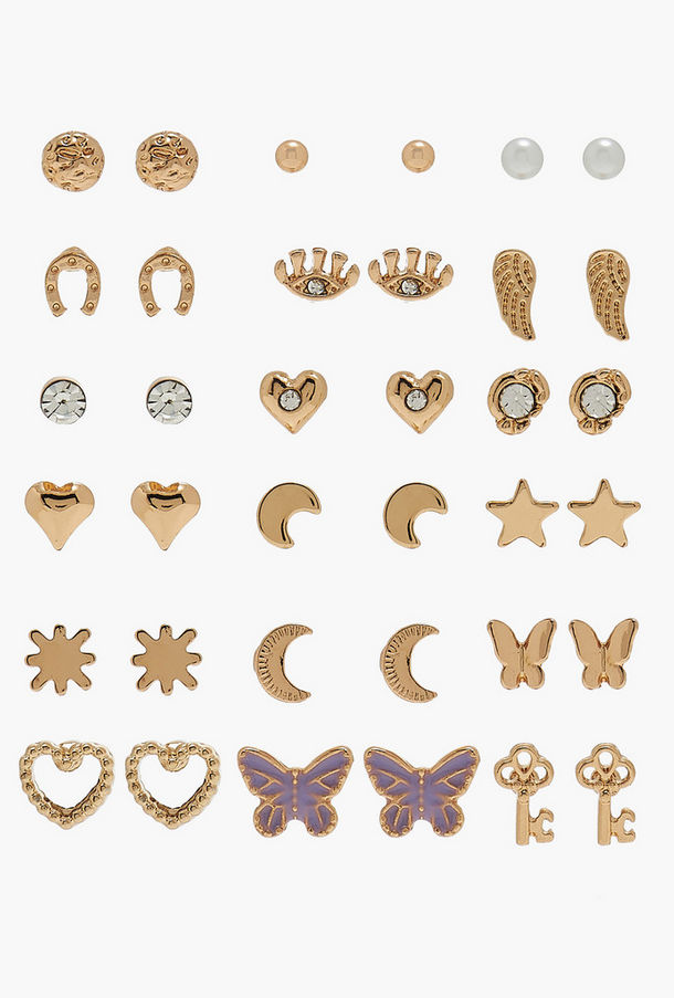 حلقان مرصعة متنوعة بمكبس إغلاق خلفي - طقم من 18-women-watchesandjewellery-jewellery-earrings-image-1
