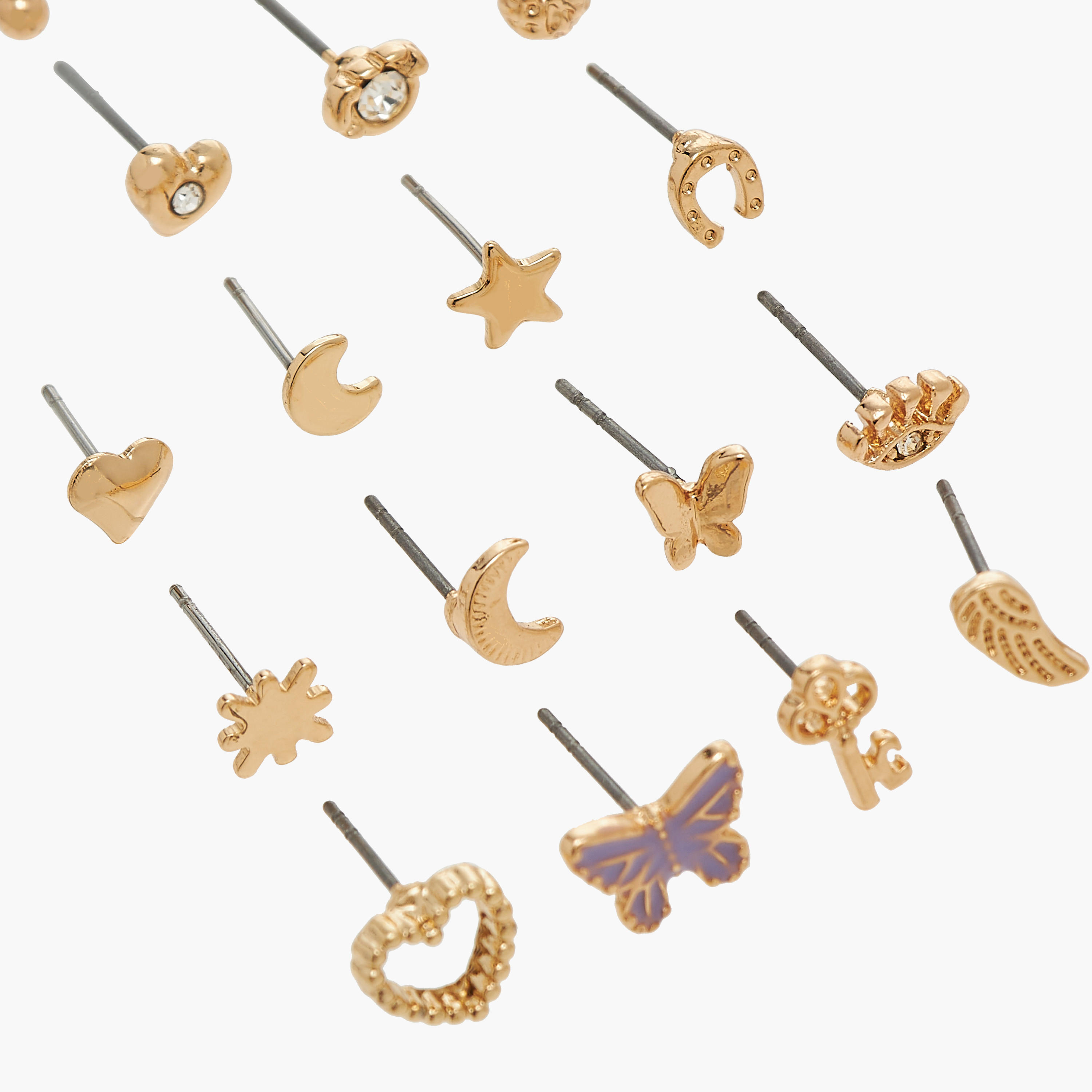 حلقان مرصعة متنوعة بمكبس إغلاق خلفي - طقم من 18-women-watchesandjewellery-jewellery-earrings-image-3