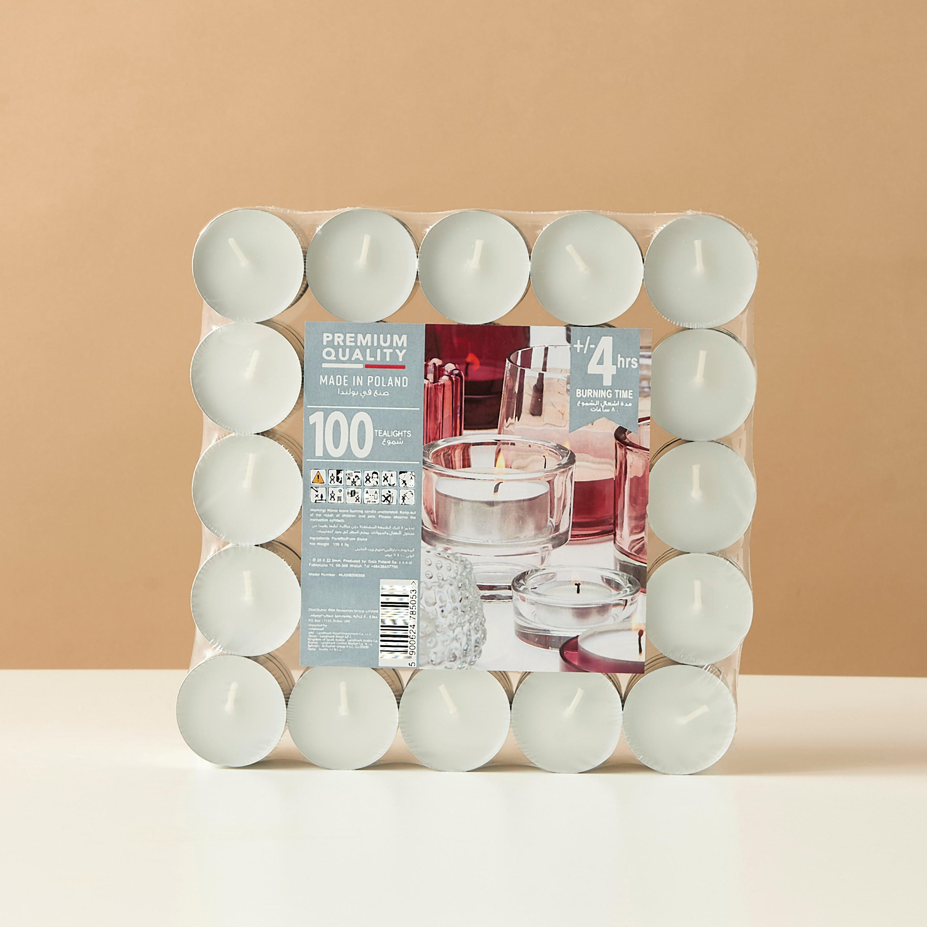 Unscented 100-Piece Tealight Candle Set-household-homefragrance-candles-image-1