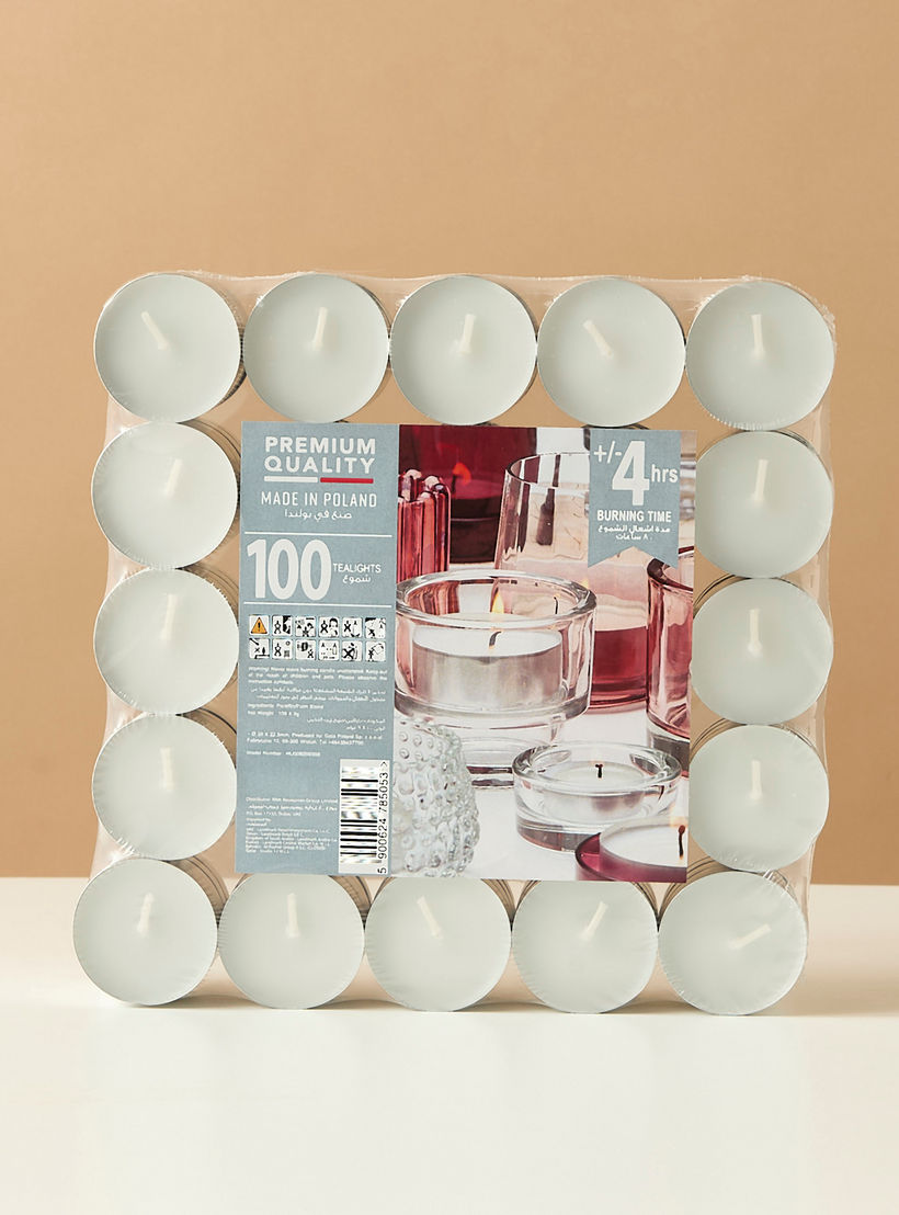 مجموعة شموع صغيرة غير معطرة 100 قطعة-household-homefragrance-candles-image-1