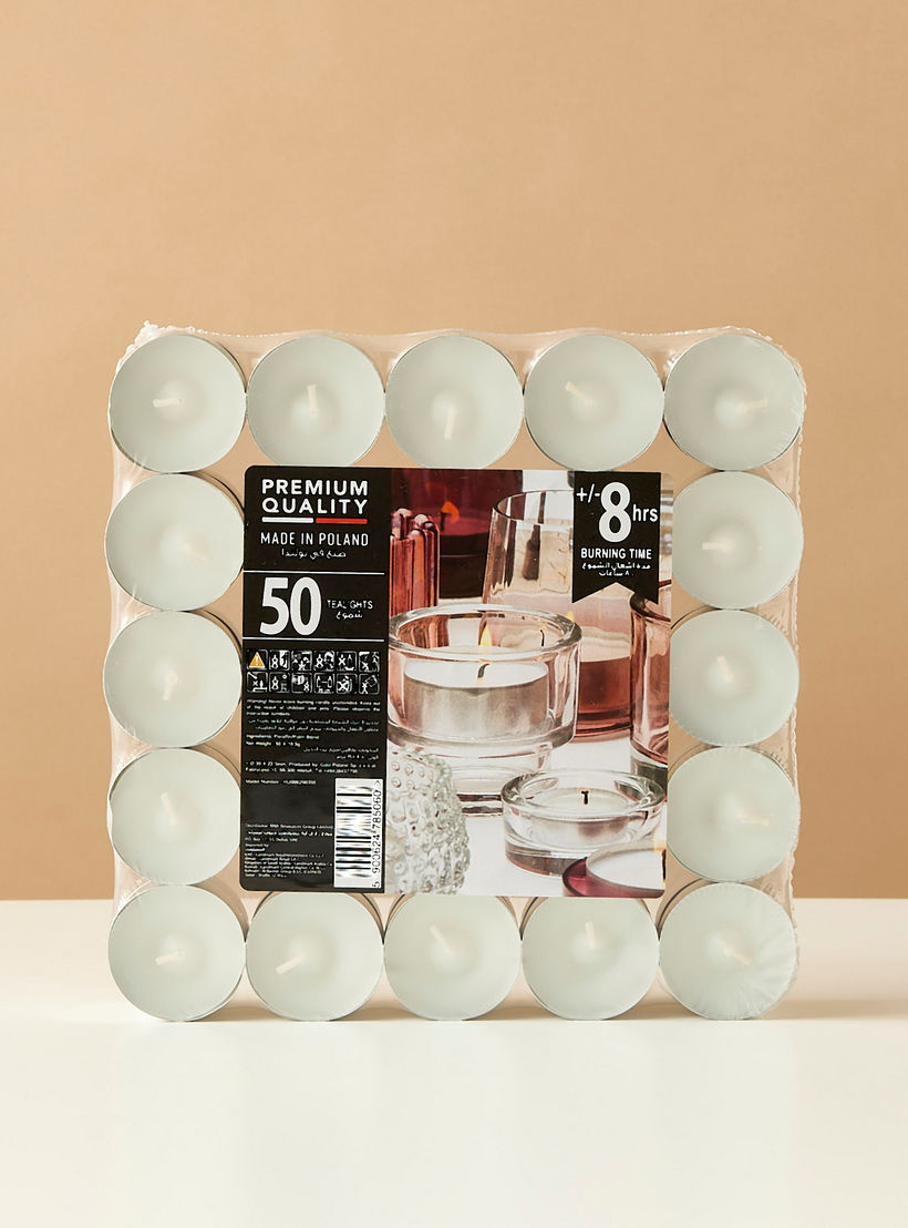 Unscented 50-Piece Tealight Candle Set-household-homefragrance-candles-image-1