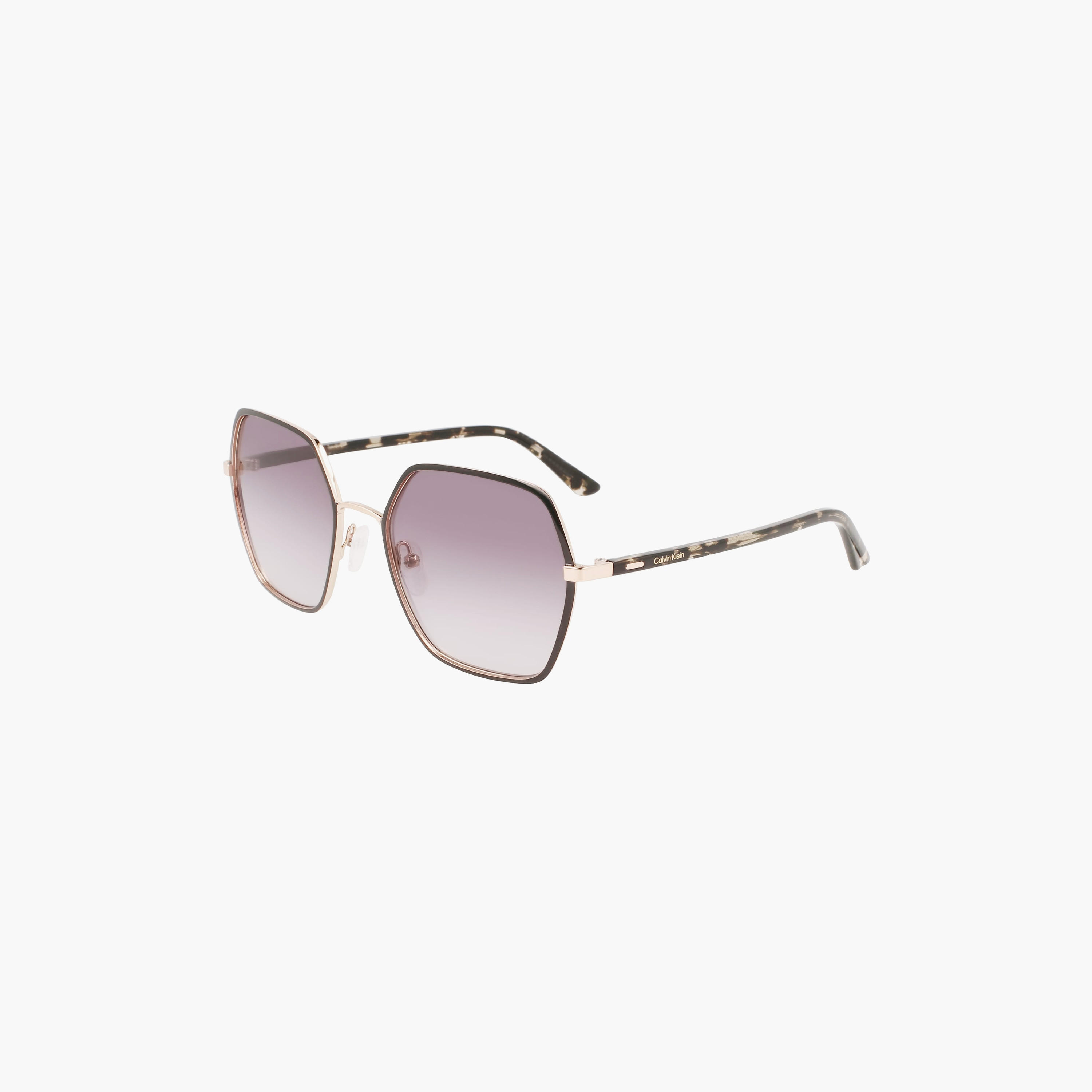 Calvin Klein 56 MM Gradient grey hexagonal Sunglasses | 59433-women-sunglasses-image-1