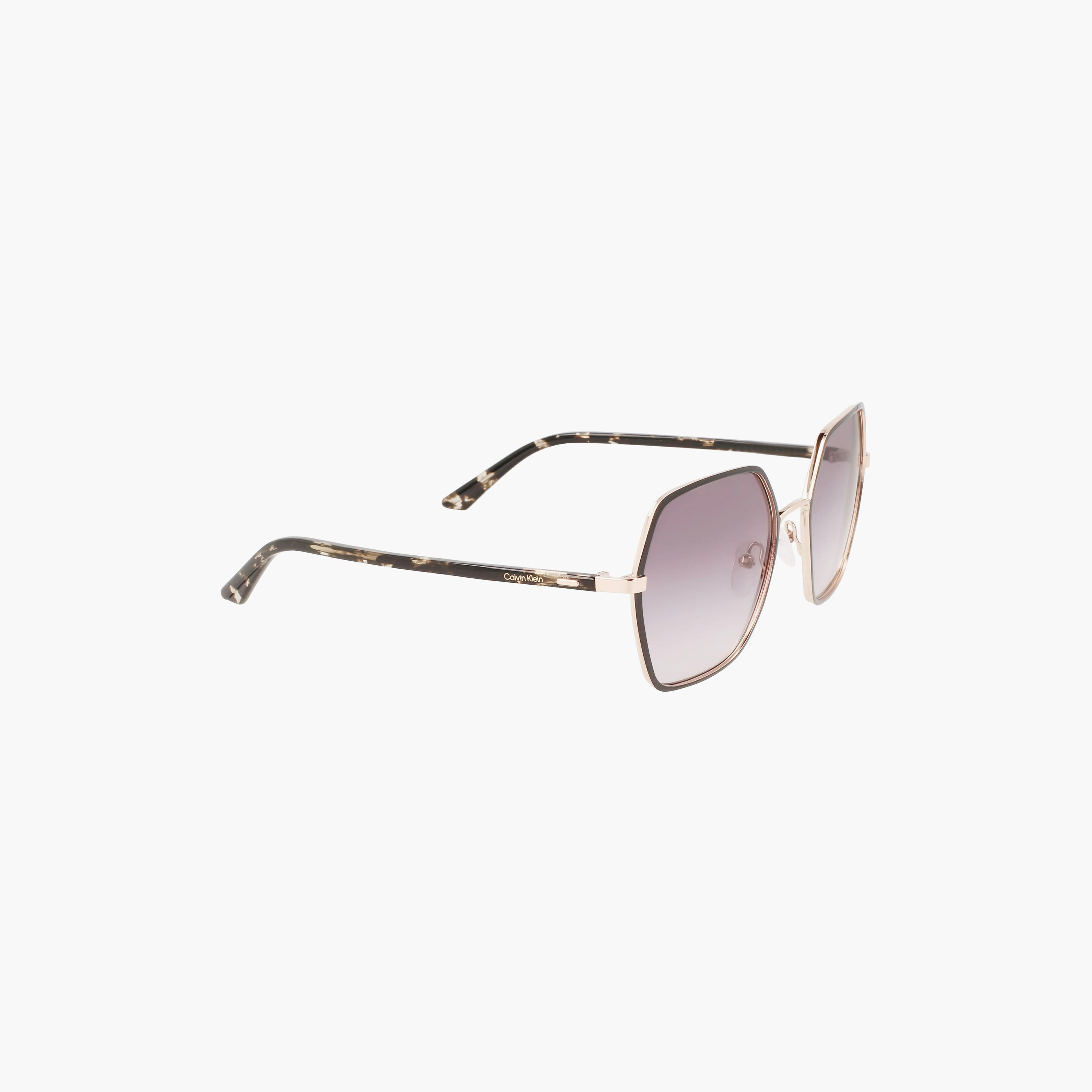 نظارة شمسية من كالفن كلاين ذات سداسية الشكل ومتدرجة باللون الرمادي بمقاس 56 ملم |59433-women-sunglasses-image-4
