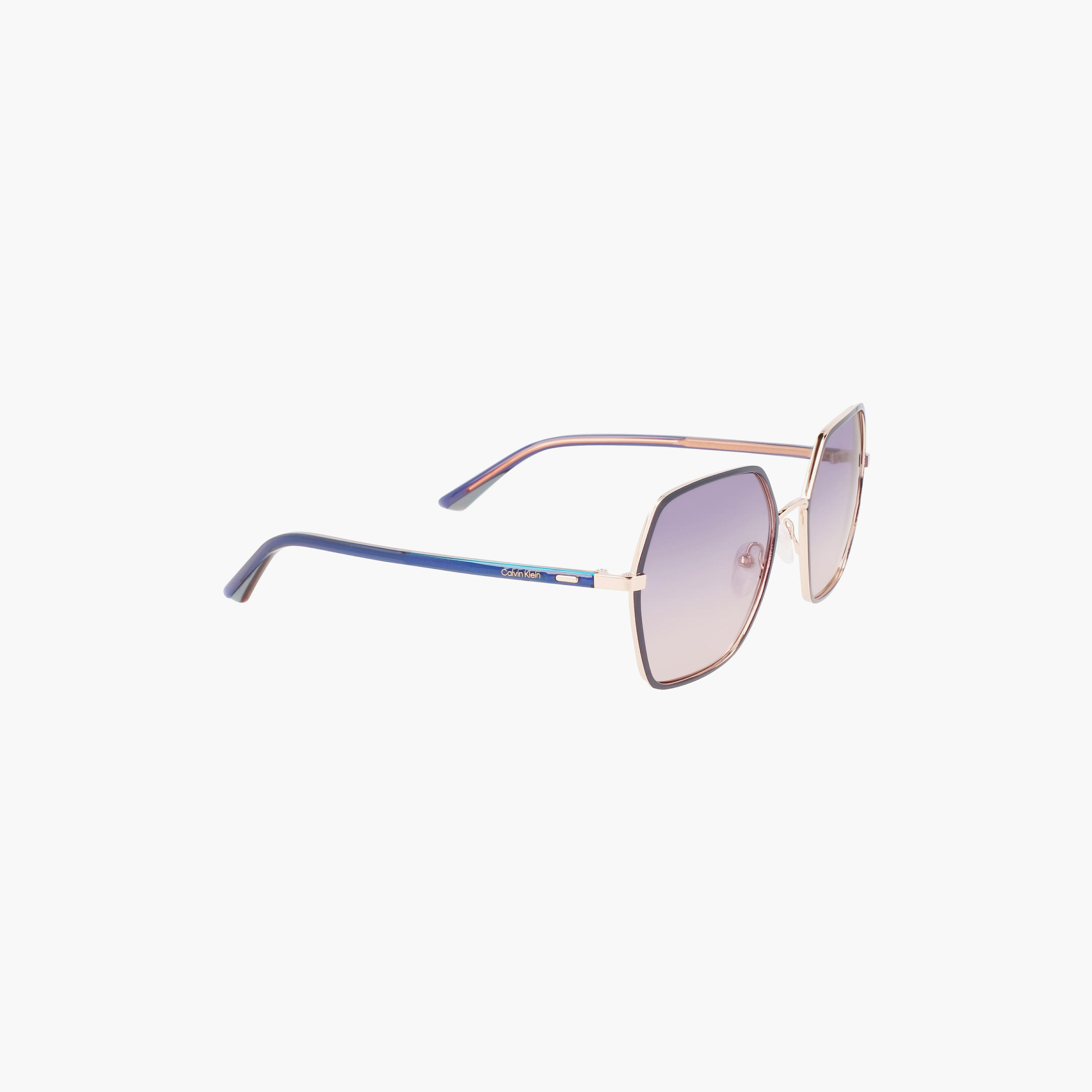 Calvin Klein 56 MM Gradient Purple hexagonal Sunglasses | 59433-women-sunglasses-image-4