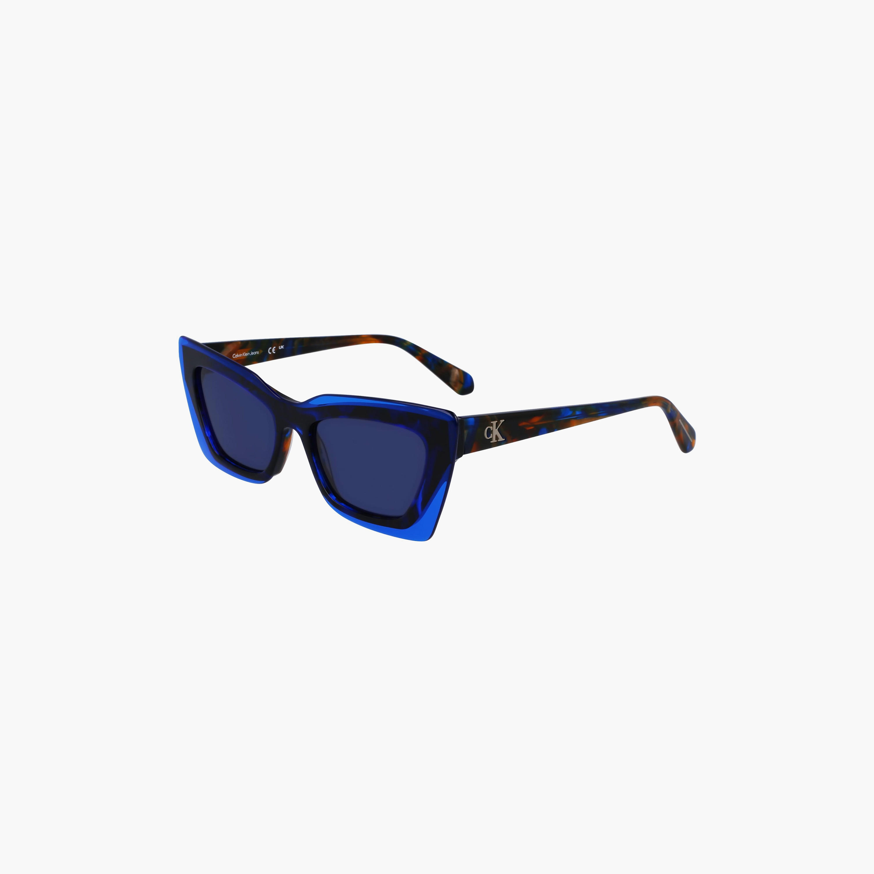 نظارة شمسية من كالفن كلاين جينز ذات كات آي باللون الأزرق بمقاس 52 ملم | CKJ23656S-women-sunglasses-image-1