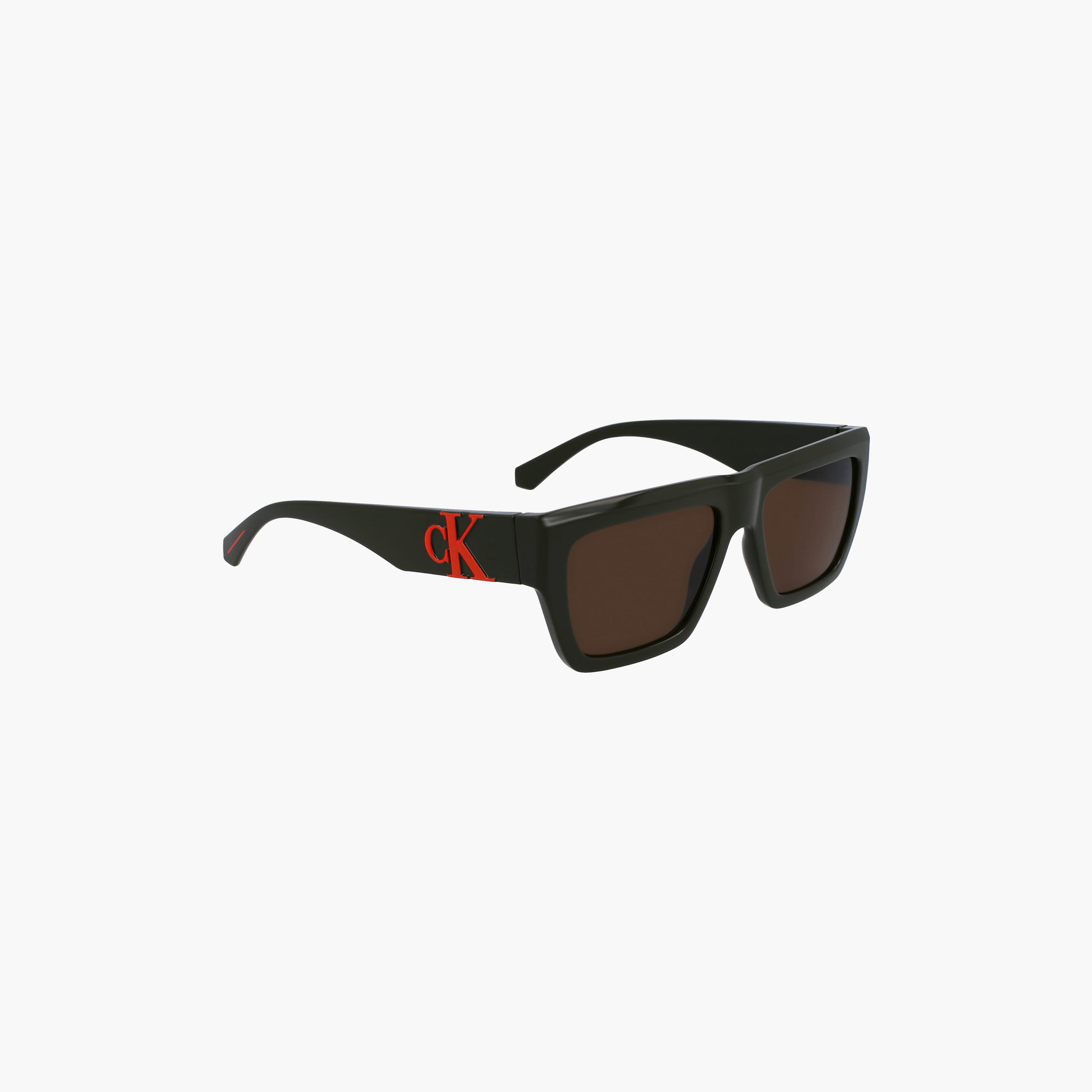 نظارة شمسية من كالفن كلاين جينز ذات مستطيلة باللون البني بمقاس 55 ملم | CKJ23653S-men-sunglasses-image-4