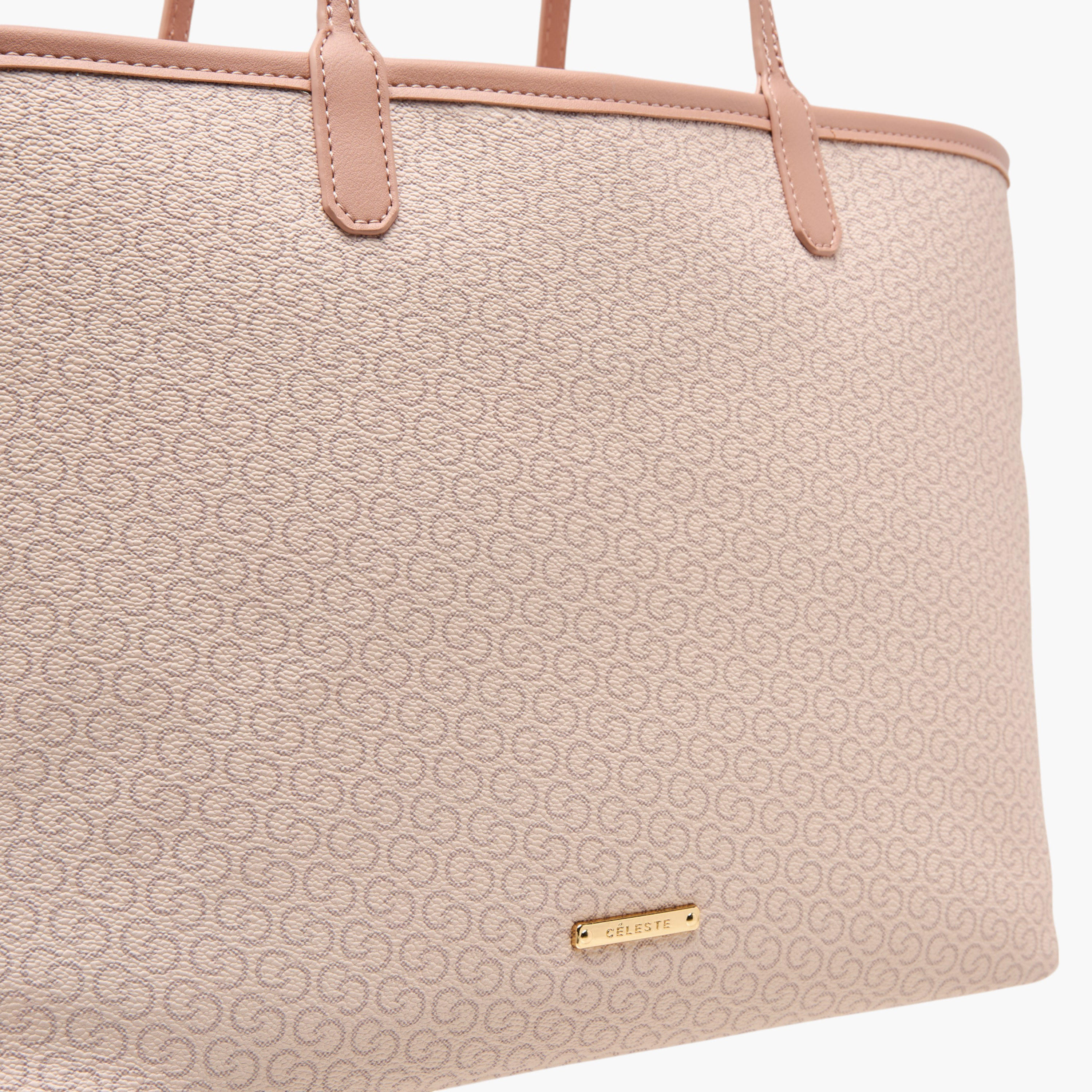 شنطة توتي بمقبض مزدوج وطبعات مونوجرام وشنطة صغيرة من سيليست-women-bagsandwallets-handbags-image-6